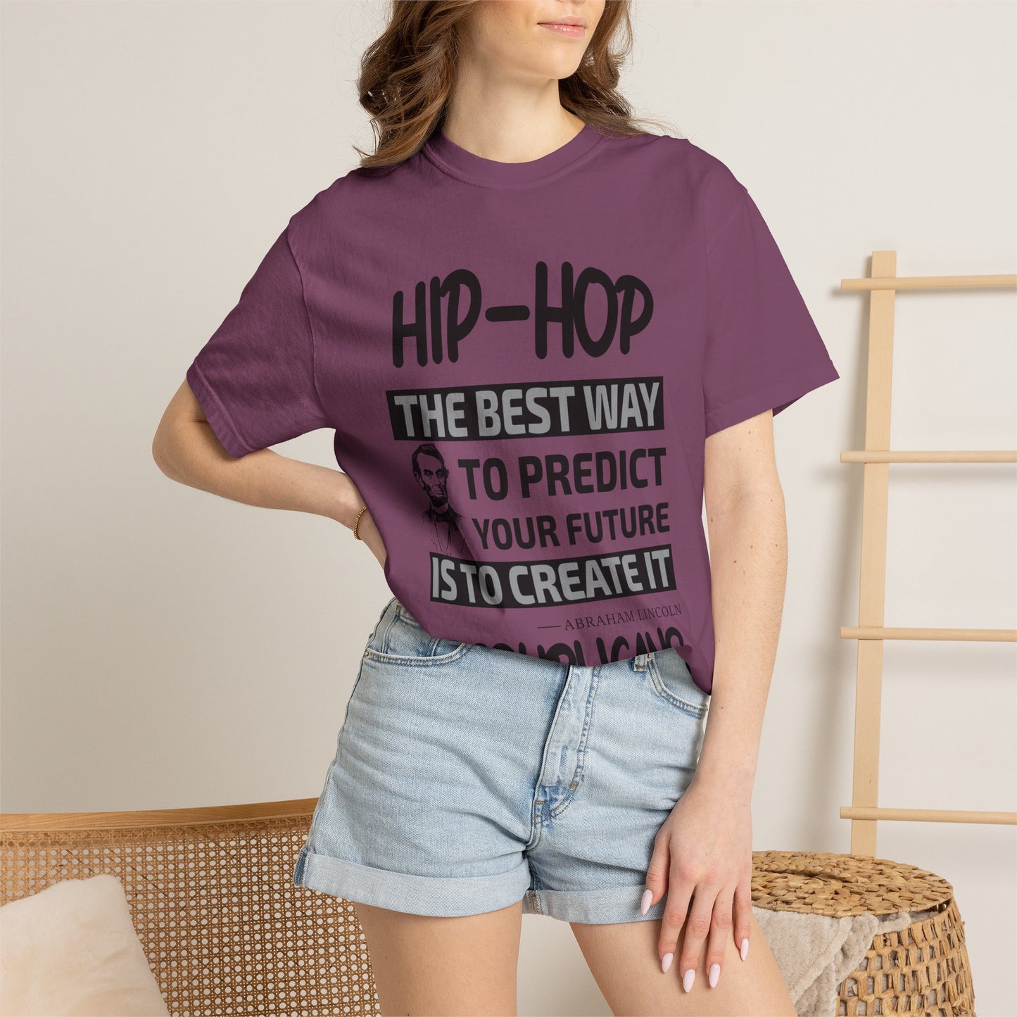 Hip-Hop Republicans T-Shirt — "The Best Way to Predict Your Future Is to Create It" Abraham Lincoln Quote