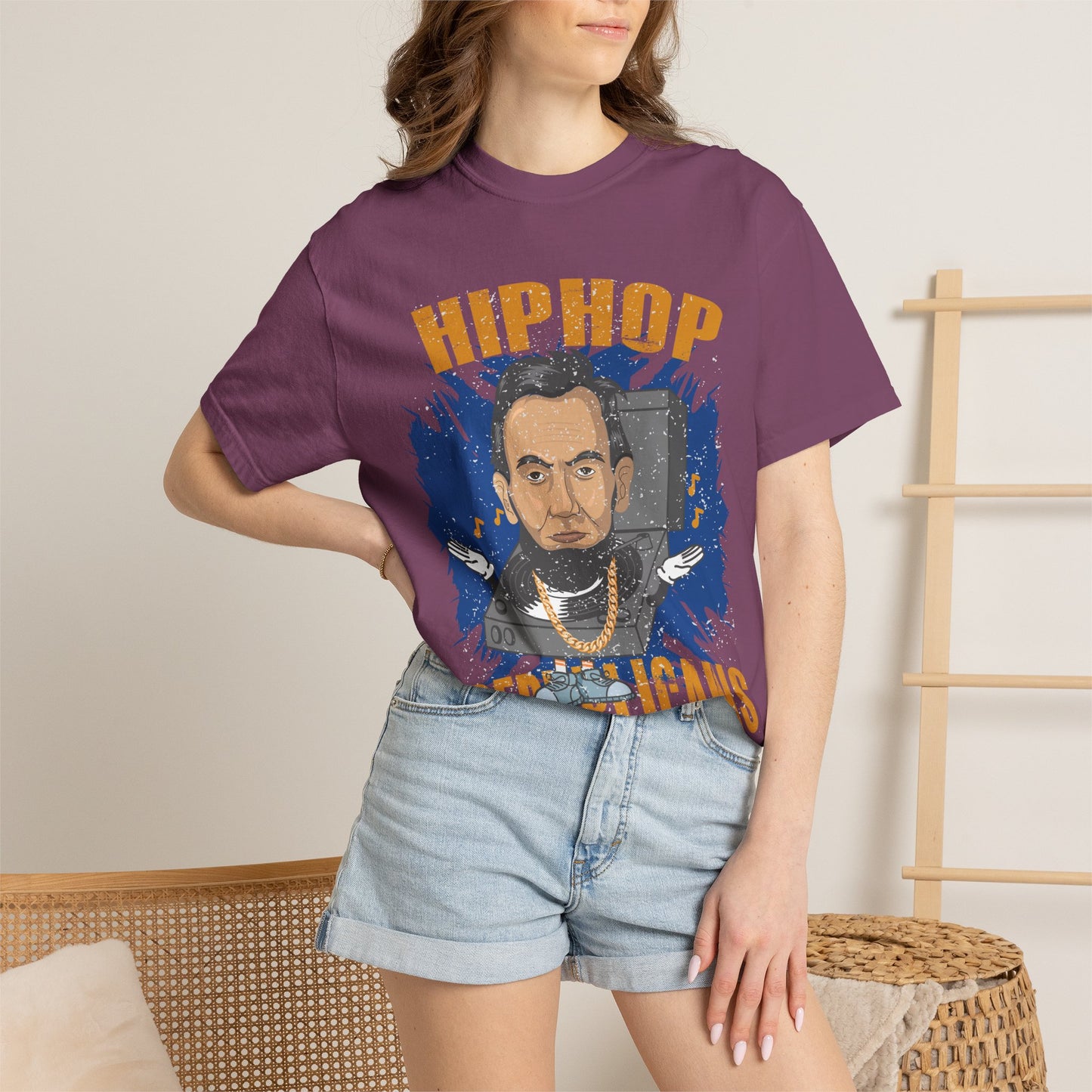 Hip Hop Republicans Graphic T-Shirt — Abe Lincoln Rap Portrait Tee