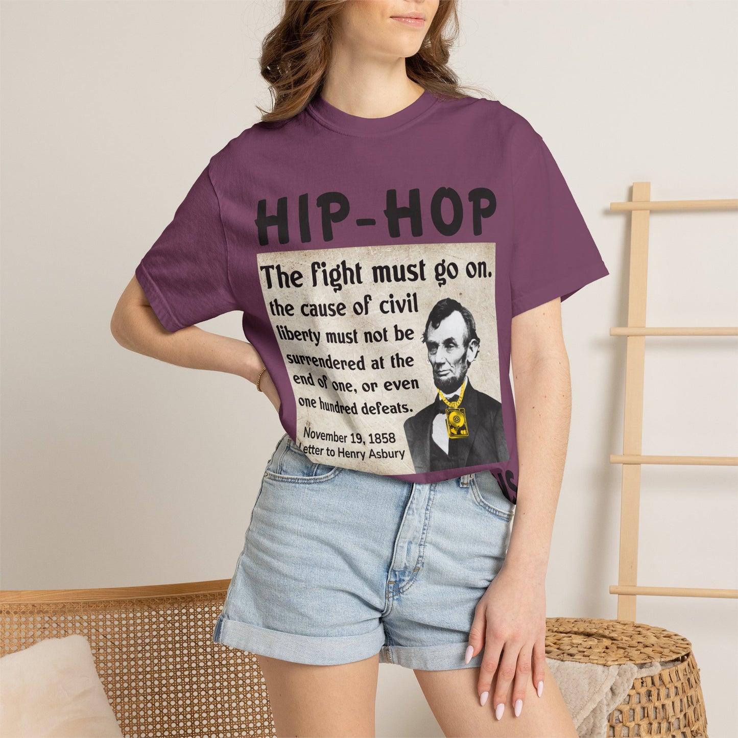 Hip-Hop Republicans T-Shirt — "The fight must go on" Lincoln Quote Tee