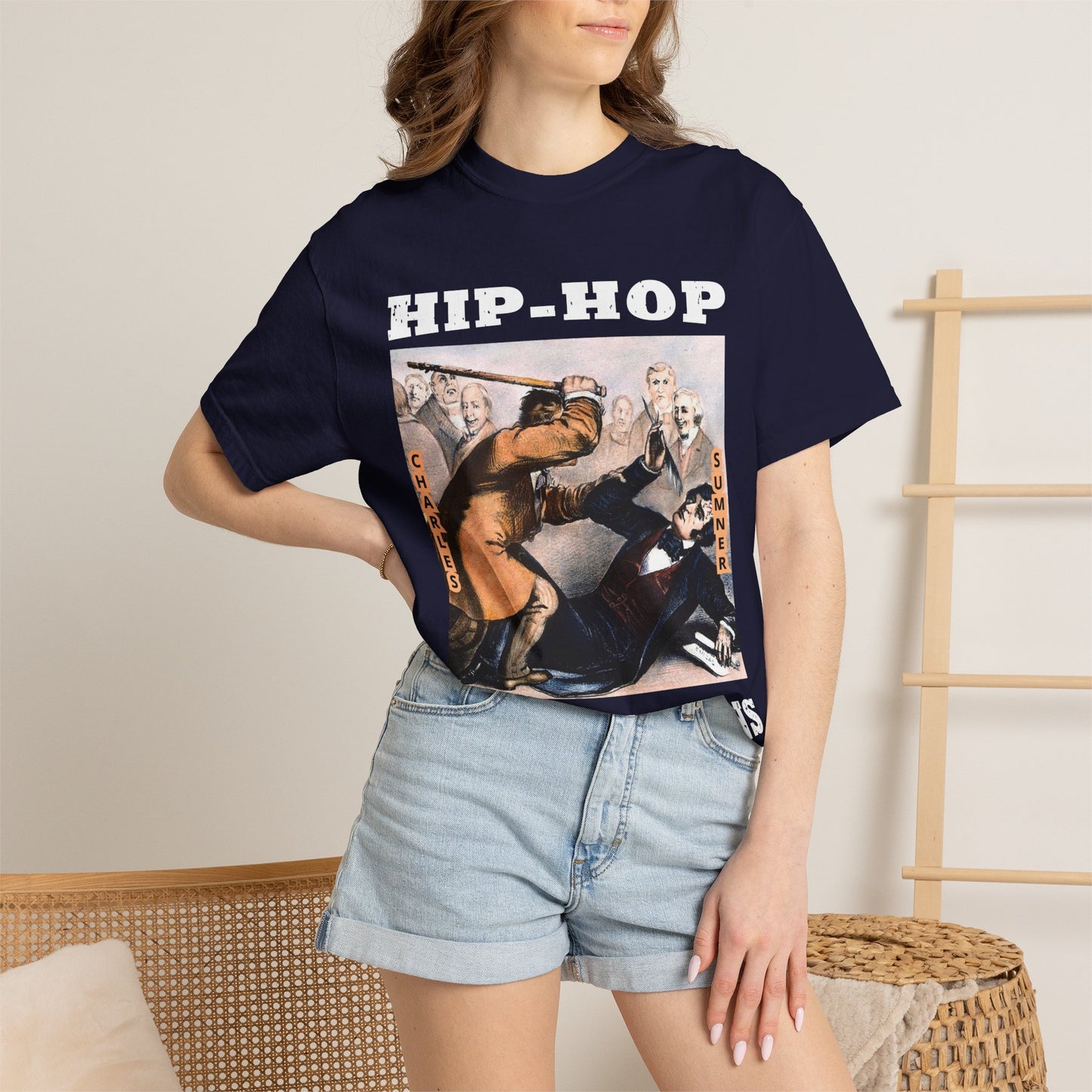 Artistic Vintage Poster T-Shirt — 'Chalet Summer' Graphic Tee