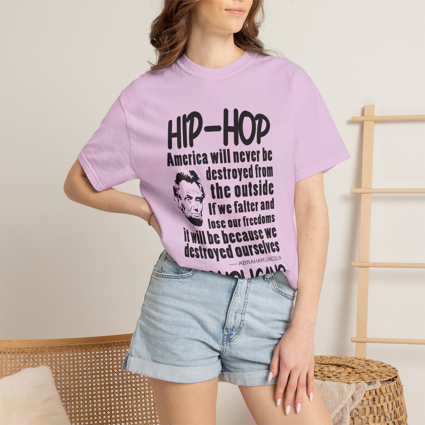 Hip-Hop Republicans Quote T-Shirt — Political Satire Tee with Lincoln Design