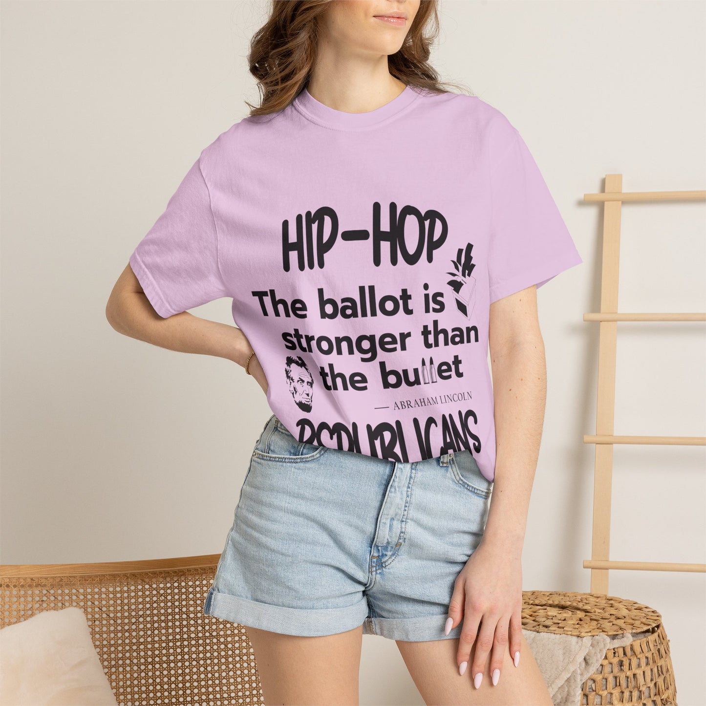 Political Statement T-Shirt — “The Ballot Is Stronger Than The Bullet” Hip-Hop Protest Tee