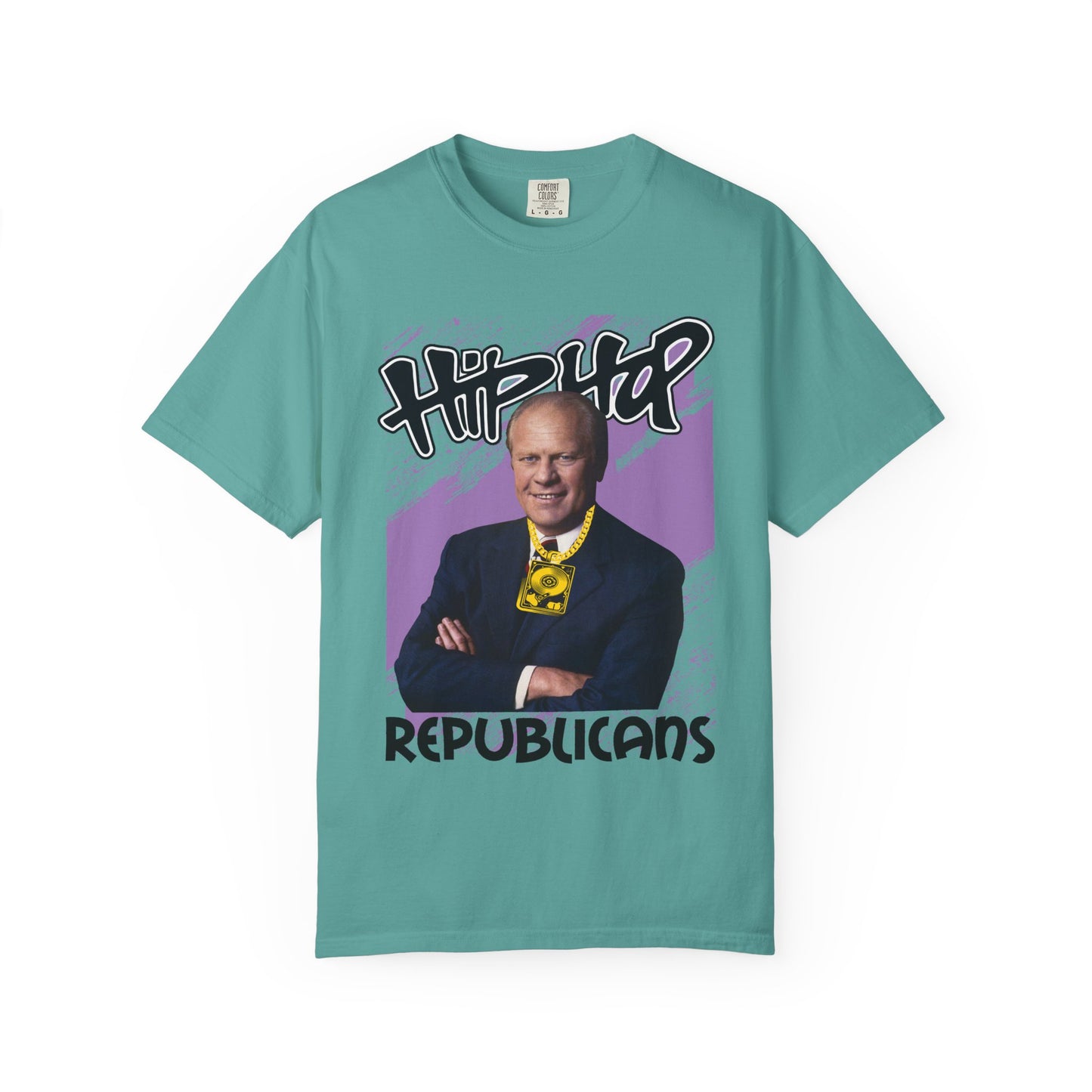 Political Graphic T-Shirt — 'Trump Republicans' Bold Portrait Tee