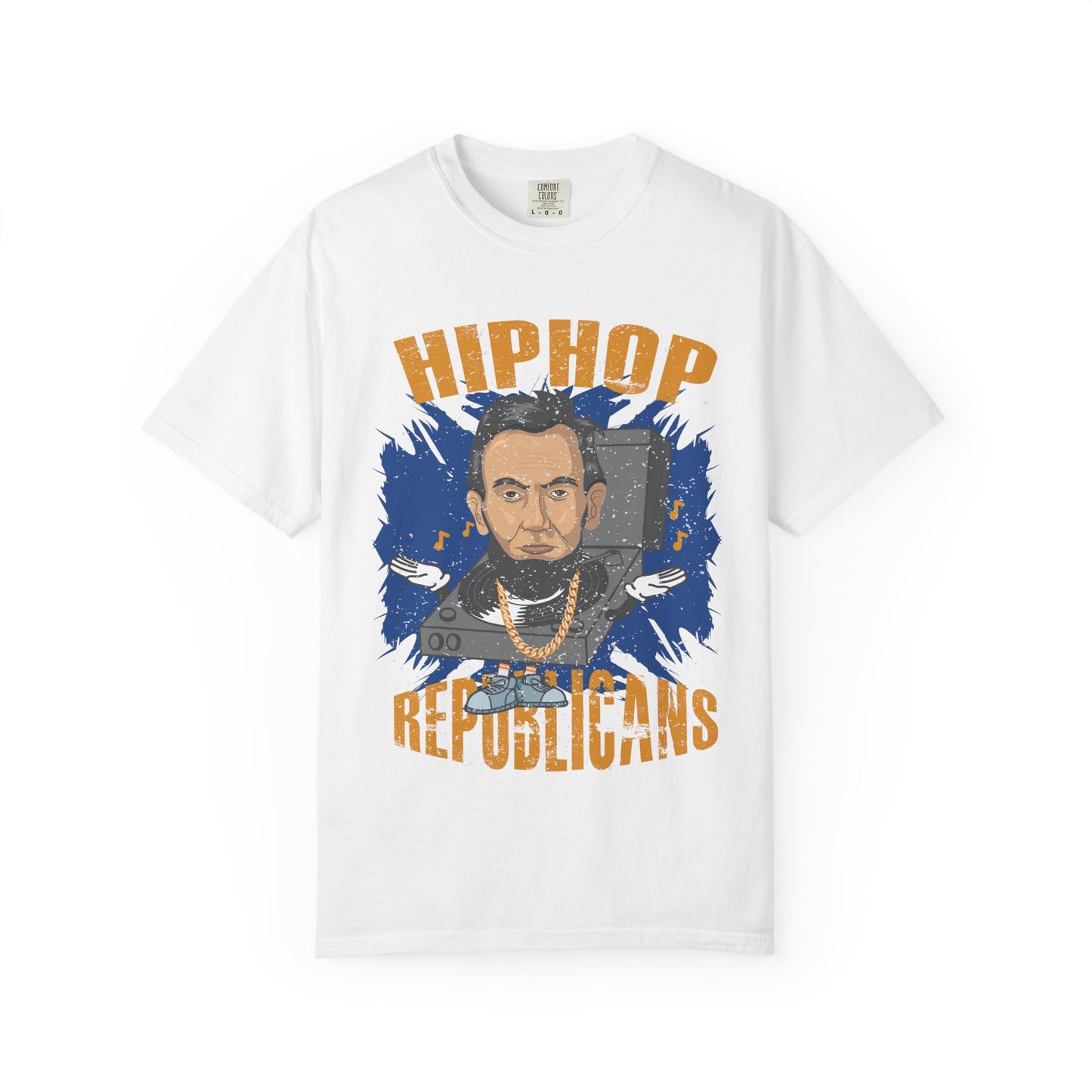 Hip Hop Republicans Graphic T-Shirt — Abe Lincoln Rap Portrait Tee