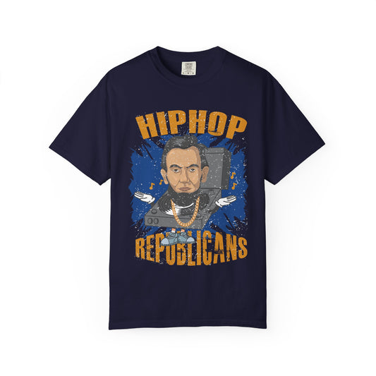 Hip Hop Republicans Graphic T-Shirt — Abe Lincoln Rap Portrait Tee