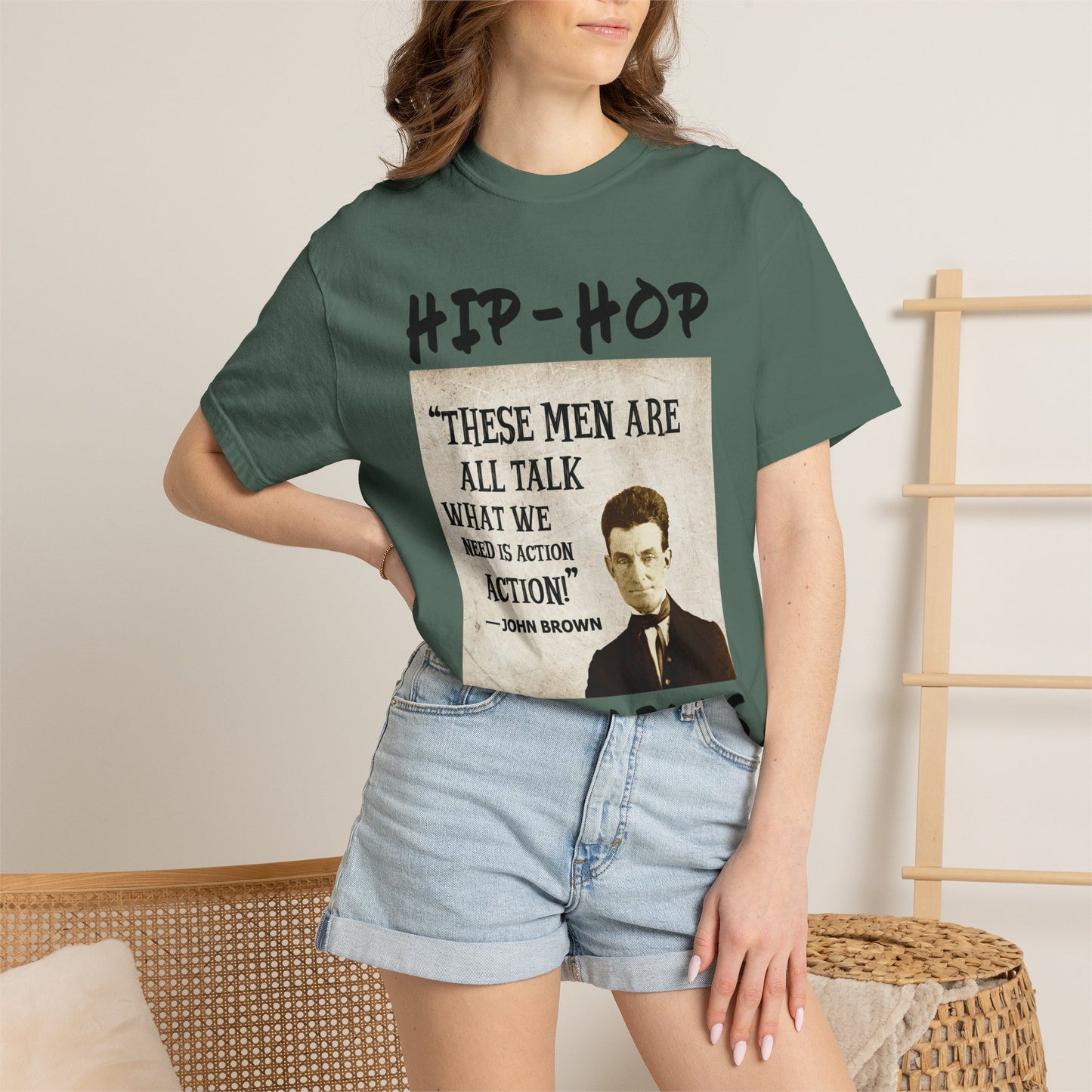 Hip-Hop Republicans T-Shirt — "These Men Are All Talk" John Brown Quote Graphic Tee
