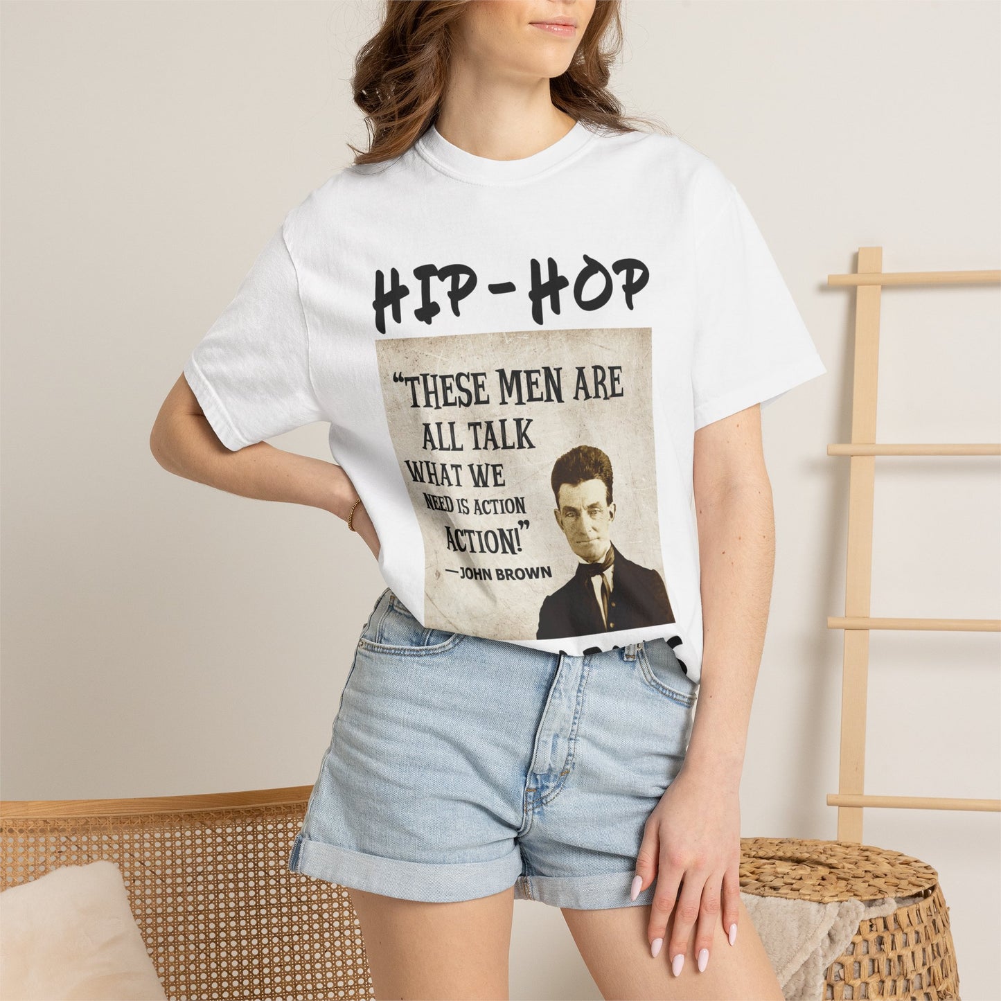 Hip-Hop Republicans T-Shirt — "These Men Are All Talk" John Brown Quote Graphic Tee