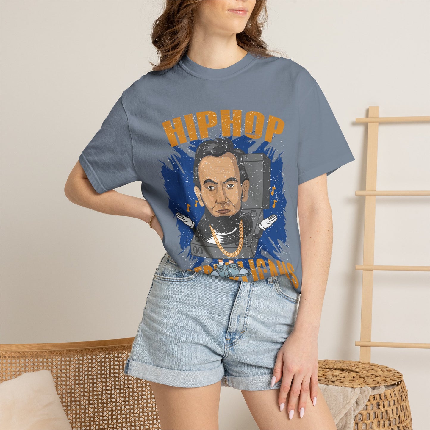 Hip Hop Republicans Graphic T-Shirt — Abe Lincoln Rap Portrait Tee