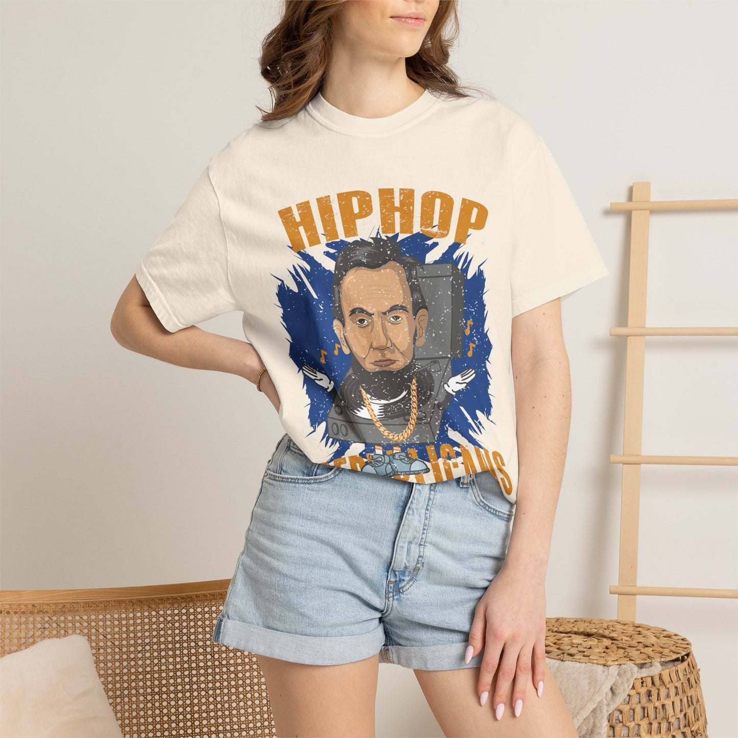 Hip Hop Republicans Graphic T-Shirt — Abe Lincoln Rap Portrait Tee