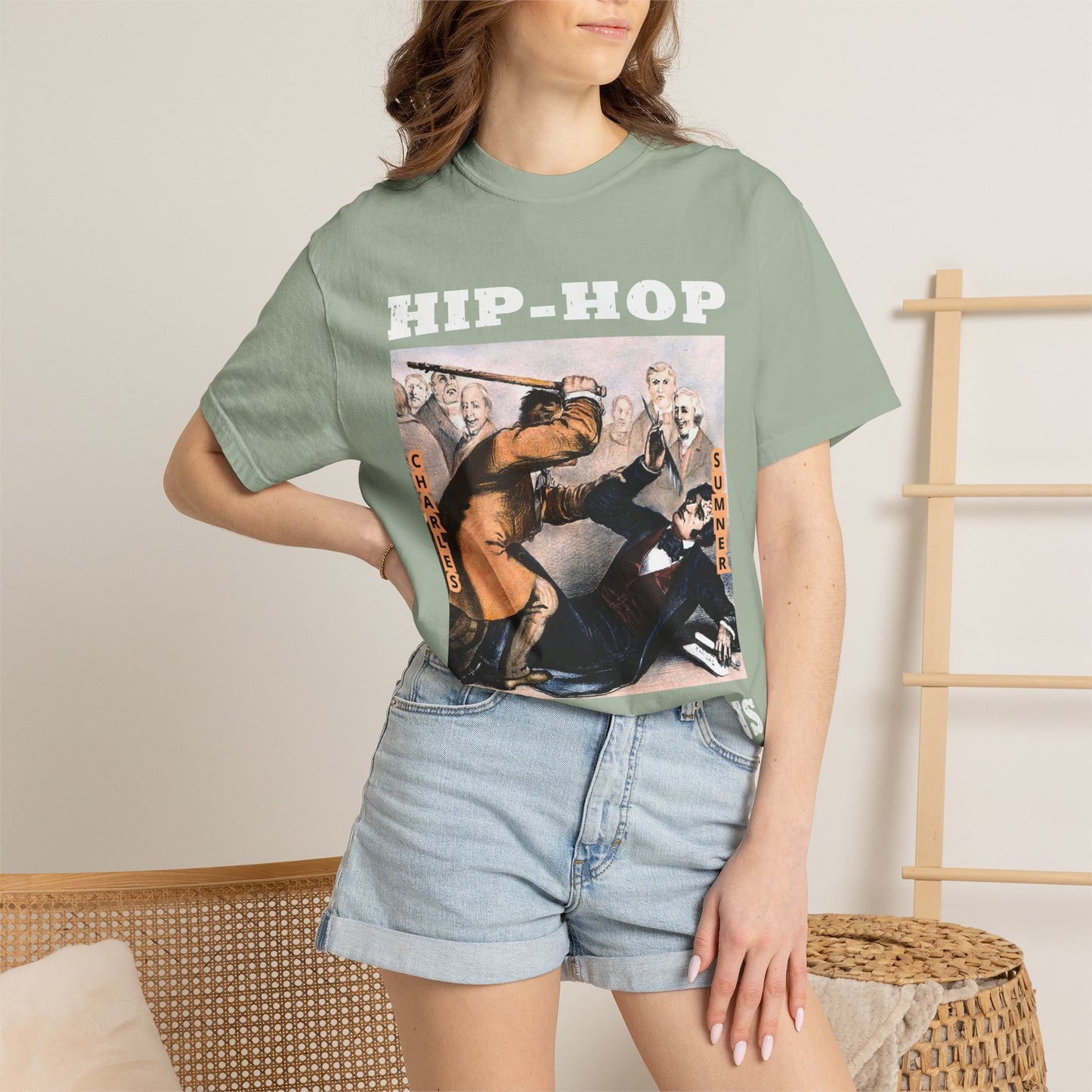 Artistic Vintage Poster T-Shirt — 'Chalet Summer' Graphic Tee