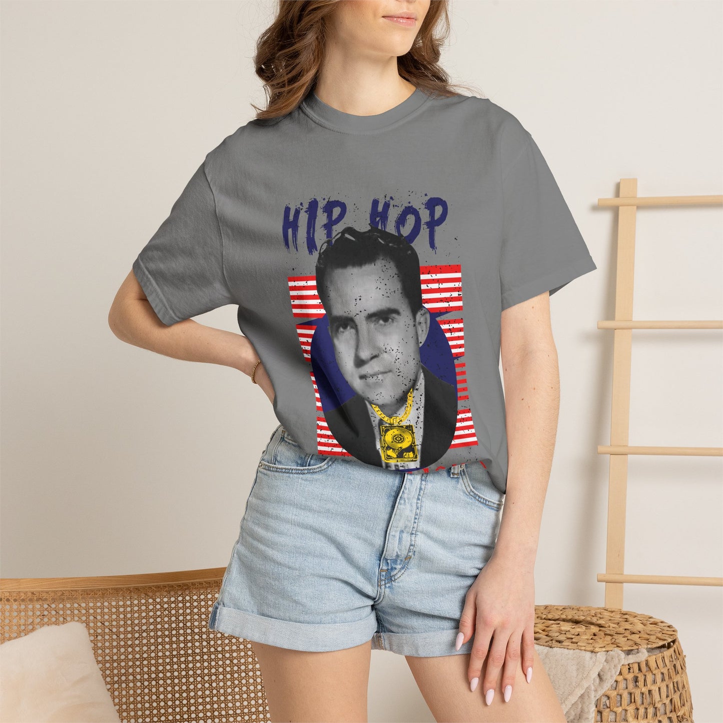 Hip Hop Republicans Graphic T-Shirt — Retro Political Parody Tee