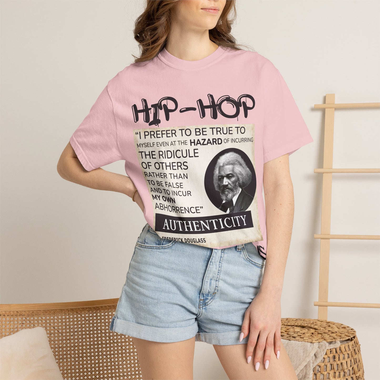 Hip-Hop Authenticity T-Shirt — Frederick Douglass Quote "I Prefer to Be True"