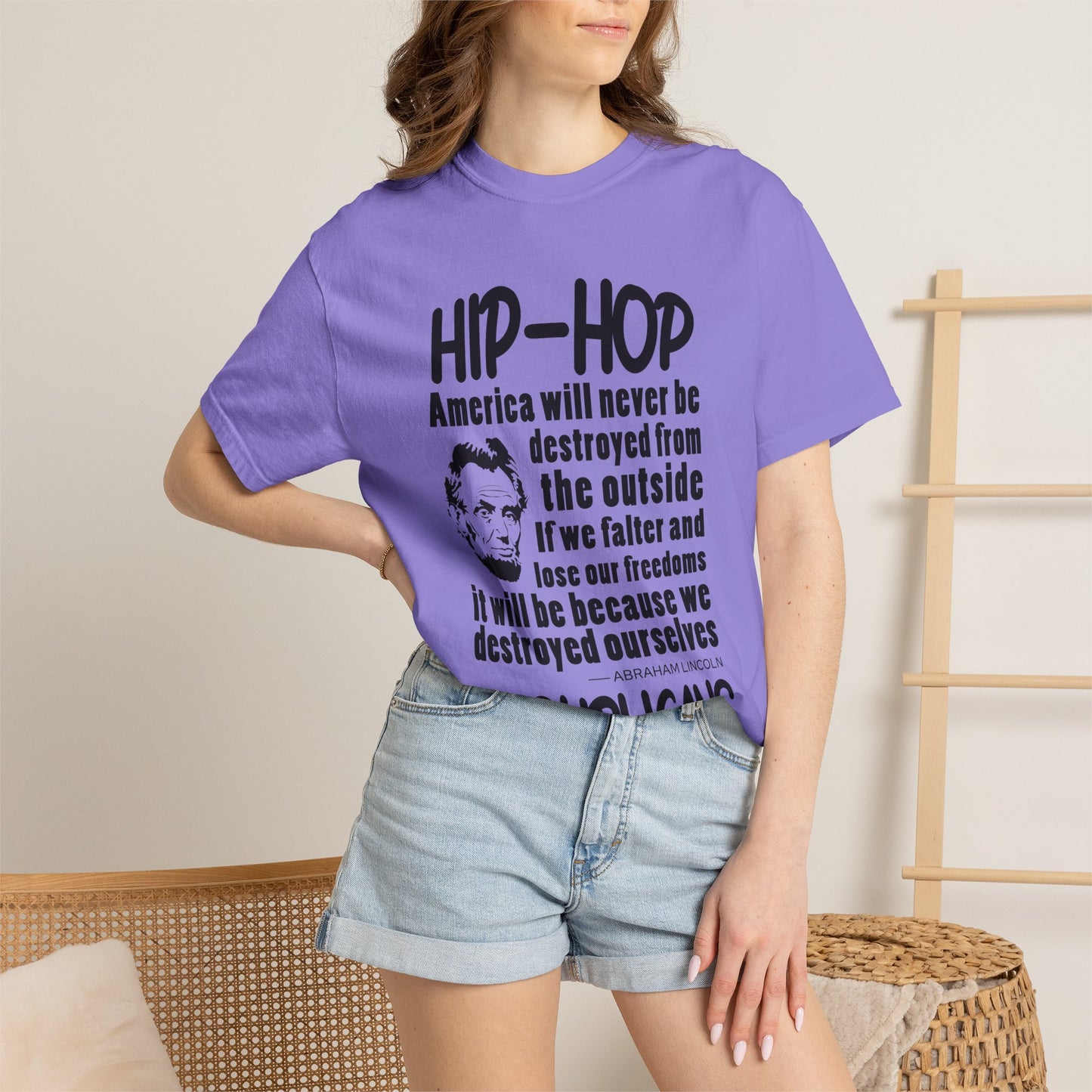 Hip-Hop Republicans Quote T-Shirt — Political Satire Tee with Lincoln Design