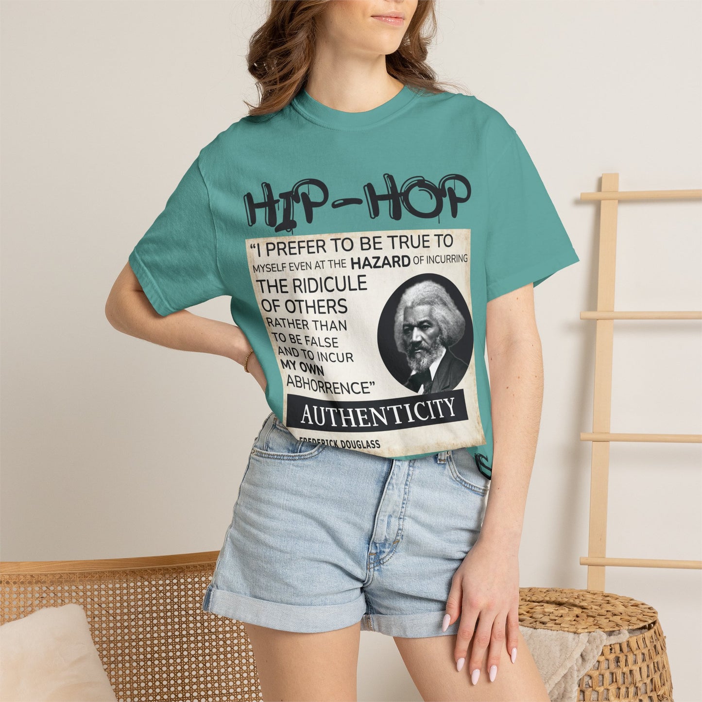 Hip-Hop Authenticity T-Shirt — Frederick Douglass Quote "I Prefer to Be True"