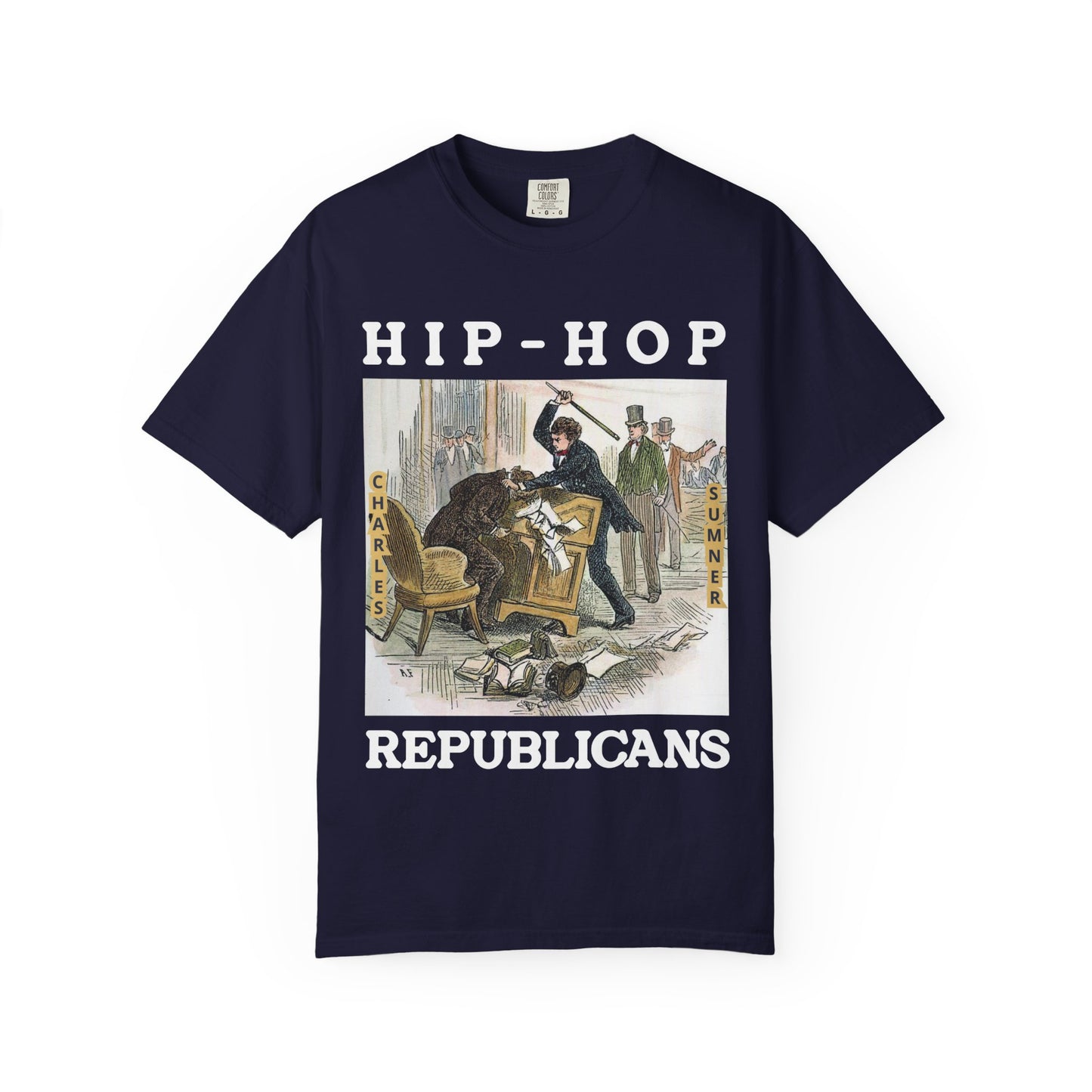 Conservative Rhymes A Hip Hop Tribute to Republican Values T-Shirt Design