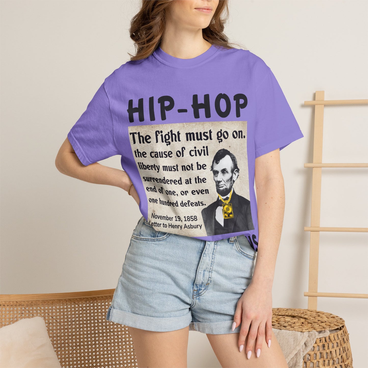 Hip-Hop Republicans T-Shirt — "The fight must go on" Lincoln Quote Tee