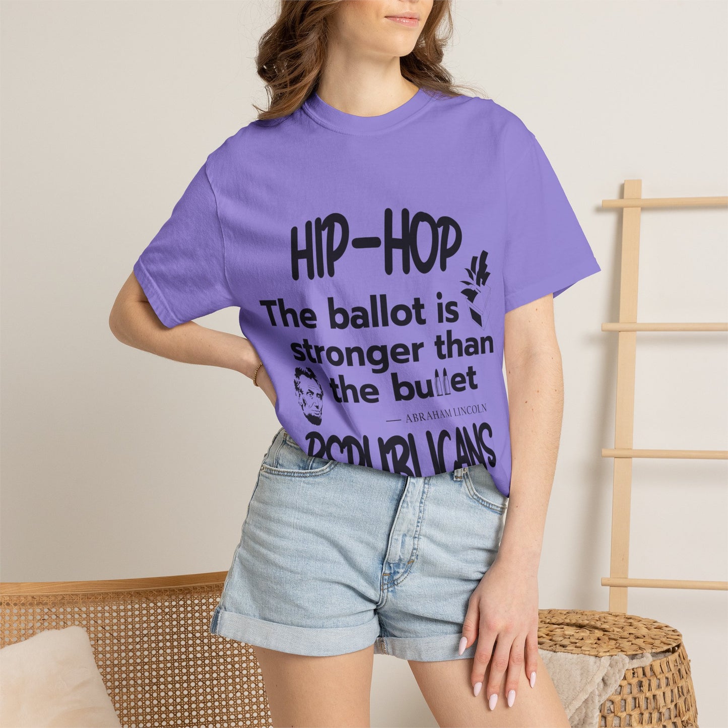 Political Statement T-Shirt — “The Ballot Is Stronger Than The Bullet” Hip-Hop Protest Tee