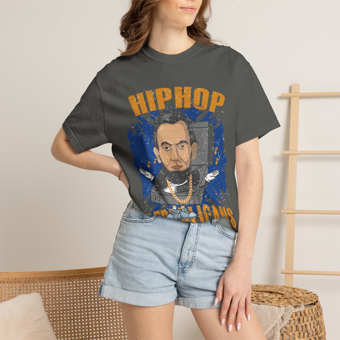 Hip Hop Republicans Graphic T-Shirt — Abe Lincoln Rap Portrait Tee