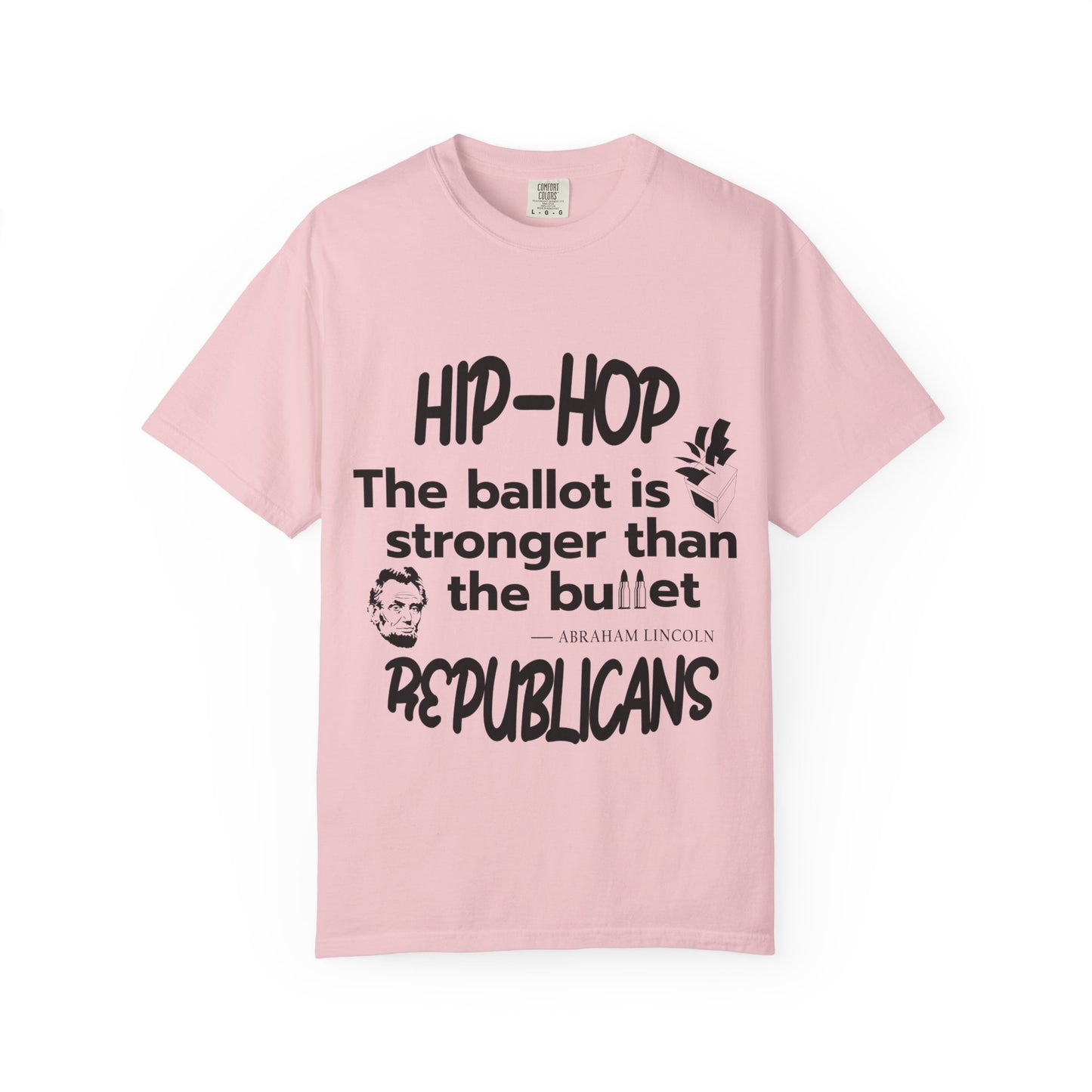 Political Statement T-Shirt — “The Ballot Is Stronger Than The Bullet” Hip-Hop Protest Tee