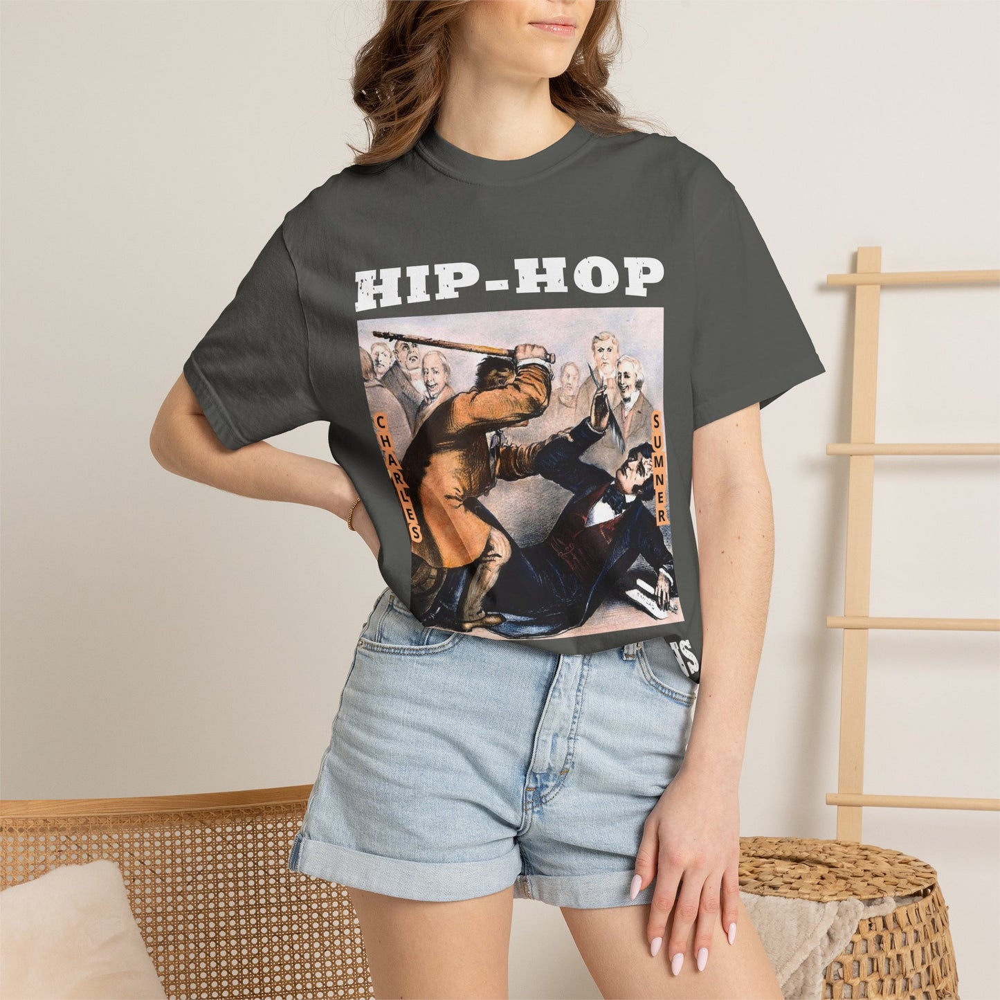 Artistic Vintage Poster T-Shirt — 'Chalet Summer' Graphic Tee