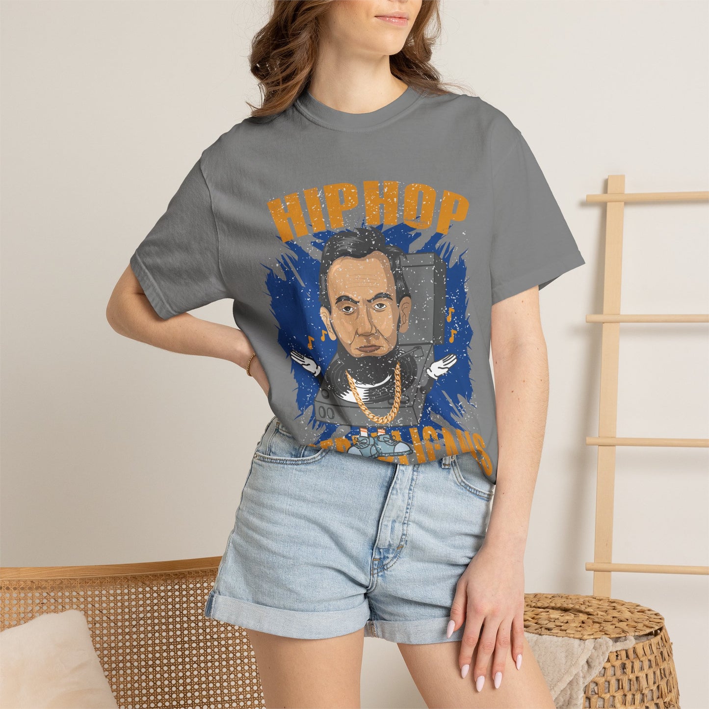 Hip Hop Republicans Graphic T-Shirt — Abe Lincoln Rap Portrait Tee