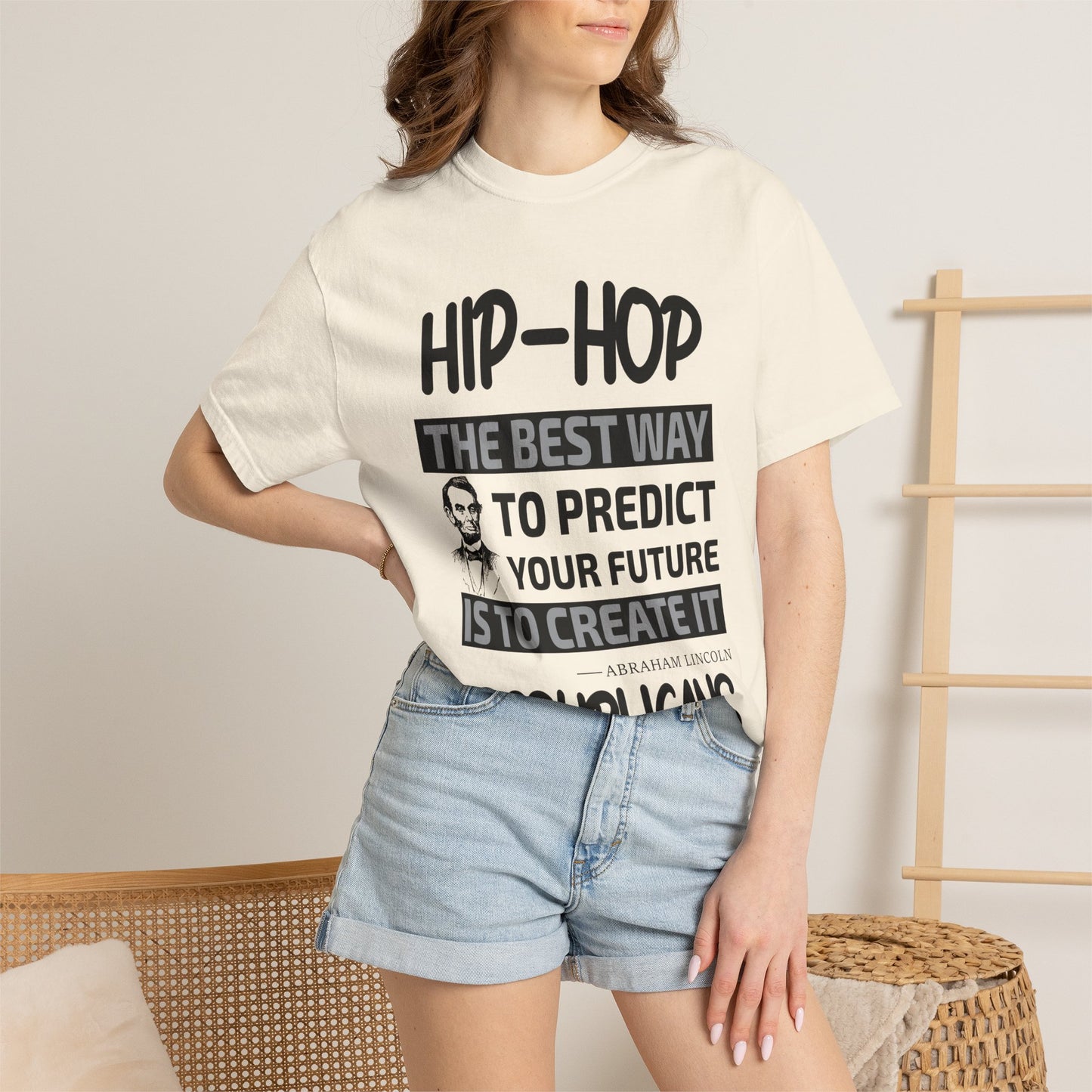 Hip-Hop Republicans T-Shirt — "The Best Way to Predict Your Future Is to Create It" Abraham Lincoln Quote