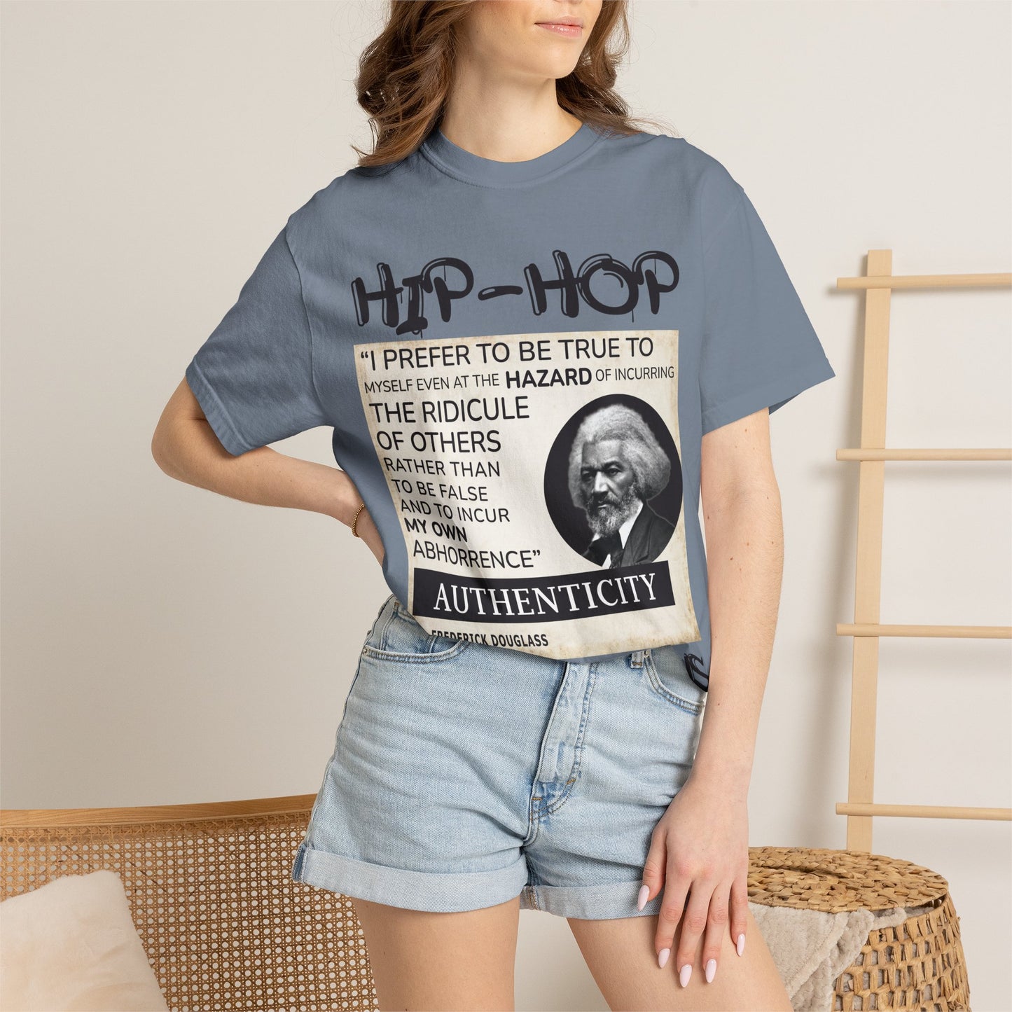 Hip-Hop Authenticity T-Shirt — Frederick Douglass Quote "I Prefer to Be True"
