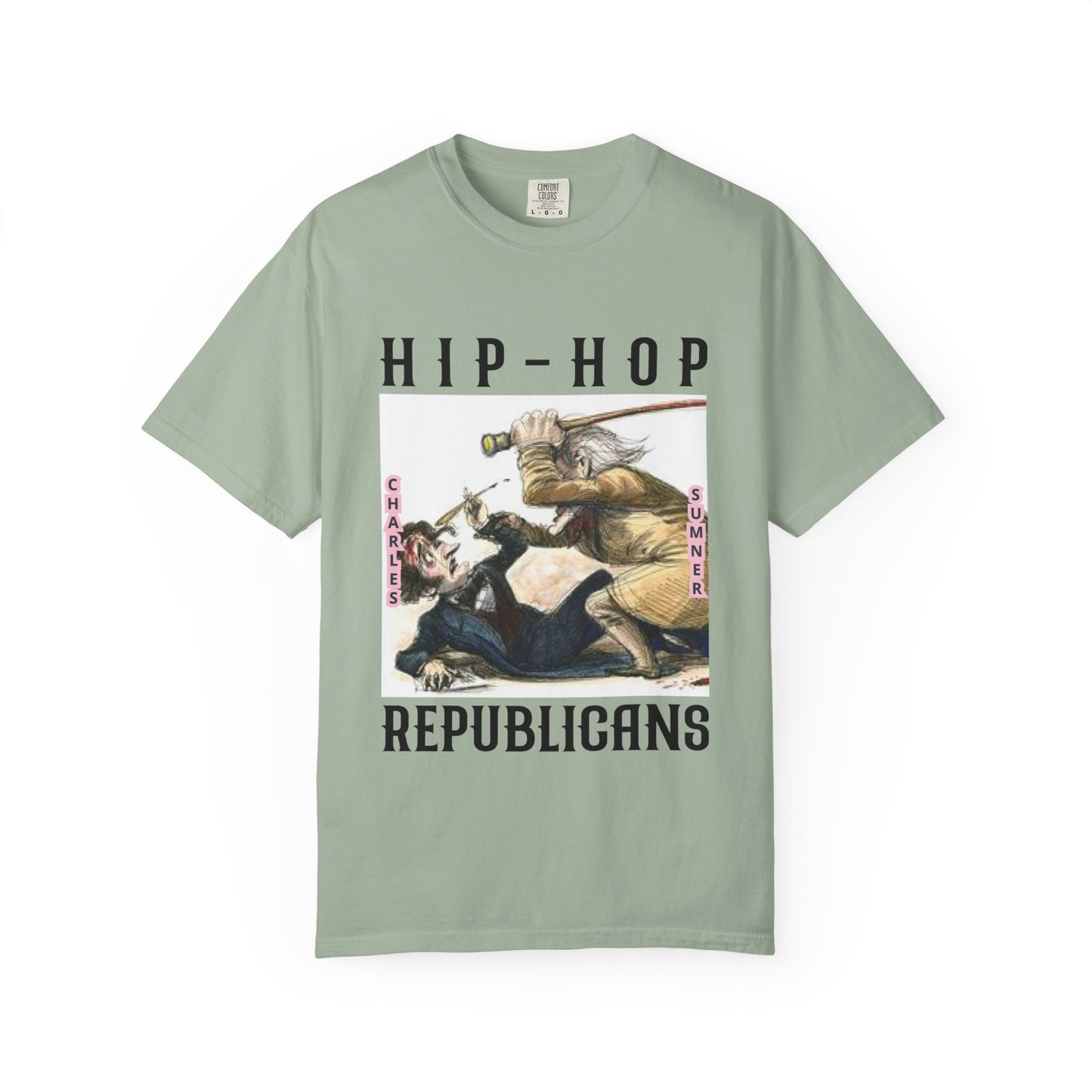 Hip-Hop Republicans Vintage Illustration T-Shirt