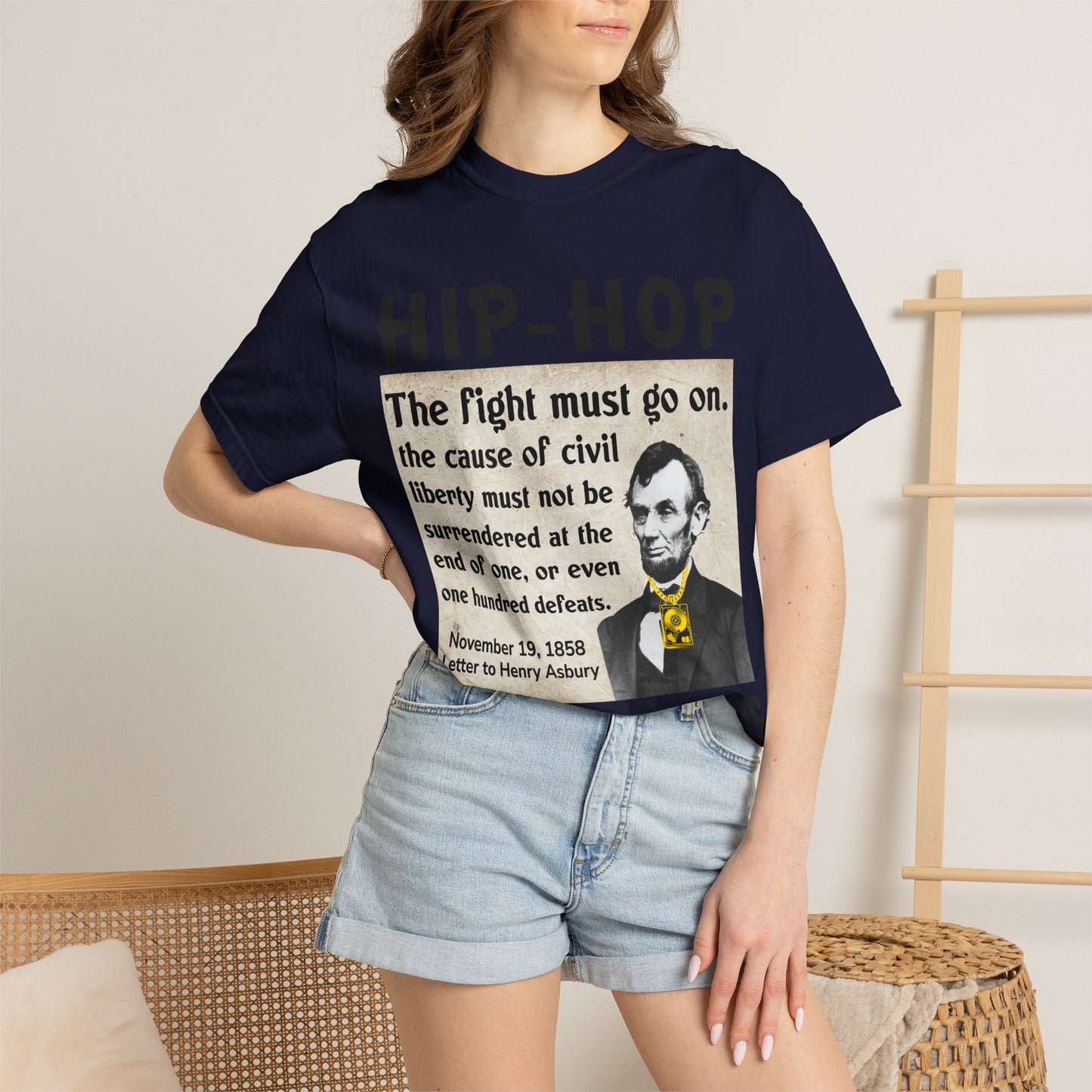 Hip-Hop Republicans T-Shirt — "The fight must go on" Lincoln Quote Tee