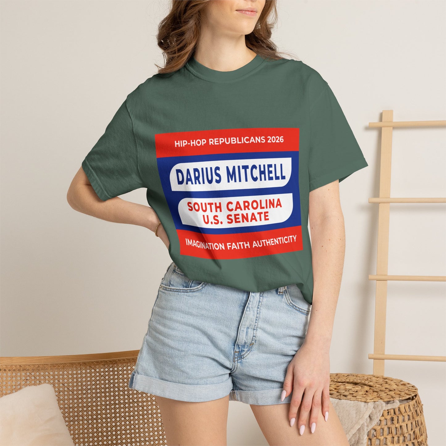 Political Campaign T-Shirt — "Darius Mitchell South Carolina U.S. Senate"