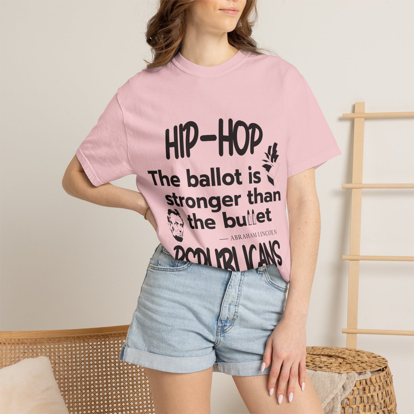 Political Statement T-Shirt — “The Ballot Is Stronger Than The Bullet” Hip-Hop Protest Tee