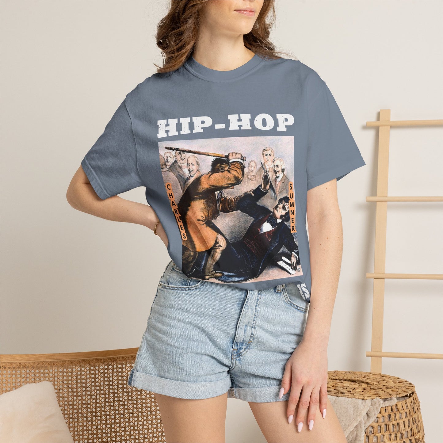 Artistic Vintage Poster T-Shirt — 'Chalet Summer' Graphic Tee