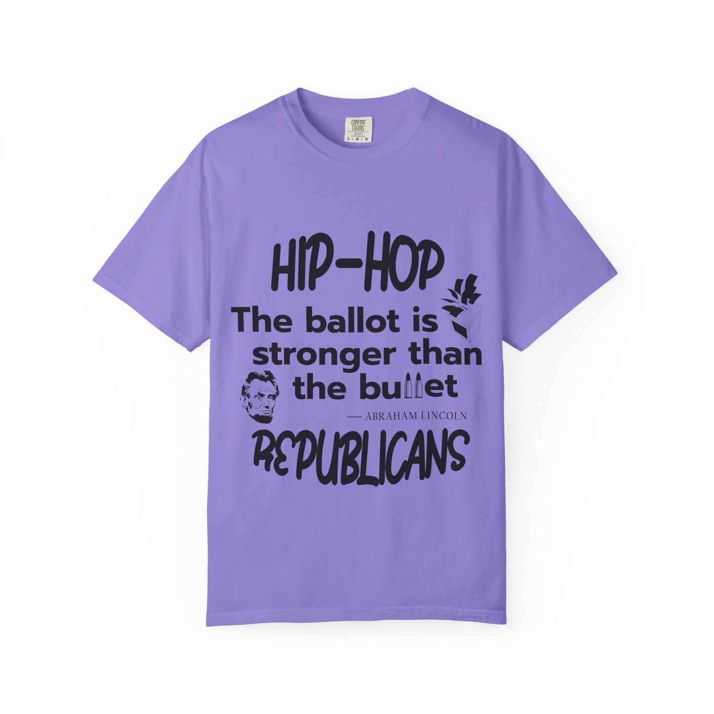 Political Statement T-Shirt — “The Ballot Is Stronger Than The Bullet” Hip-Hop Protest Tee