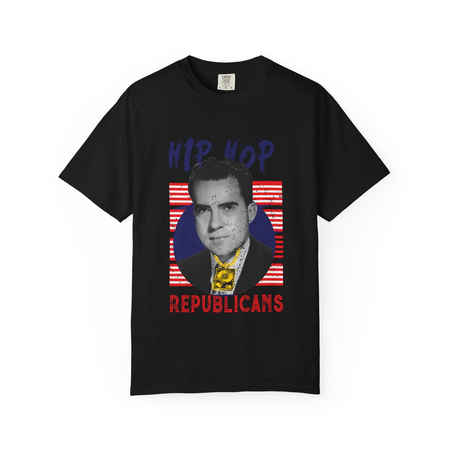 Hip Hop Republicans Graphic T-Shirt — Retro Political Parody Tee