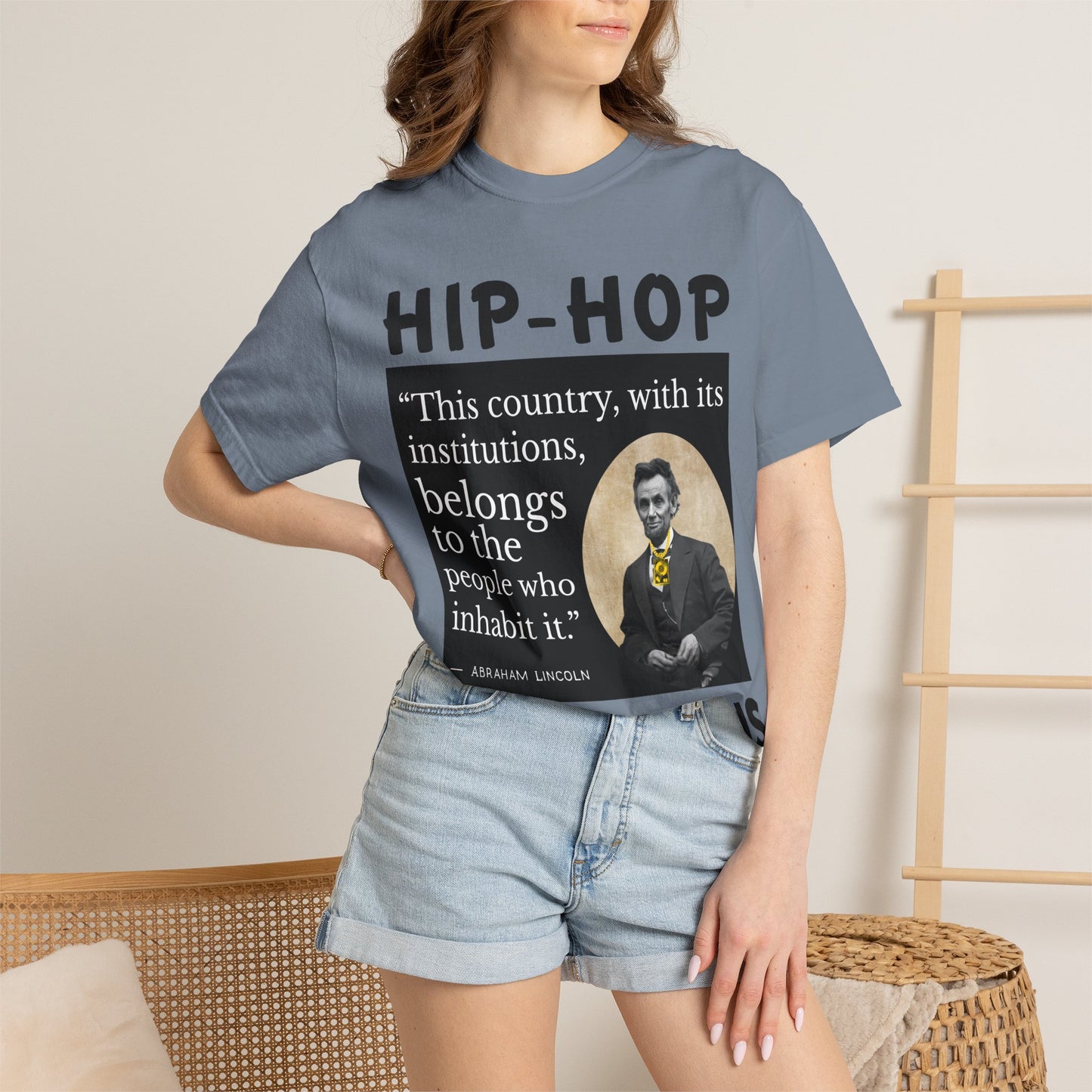 Political Quote T-Shirt — 'Hip-Hop Republicans' Graphic Tee with Historic Quote