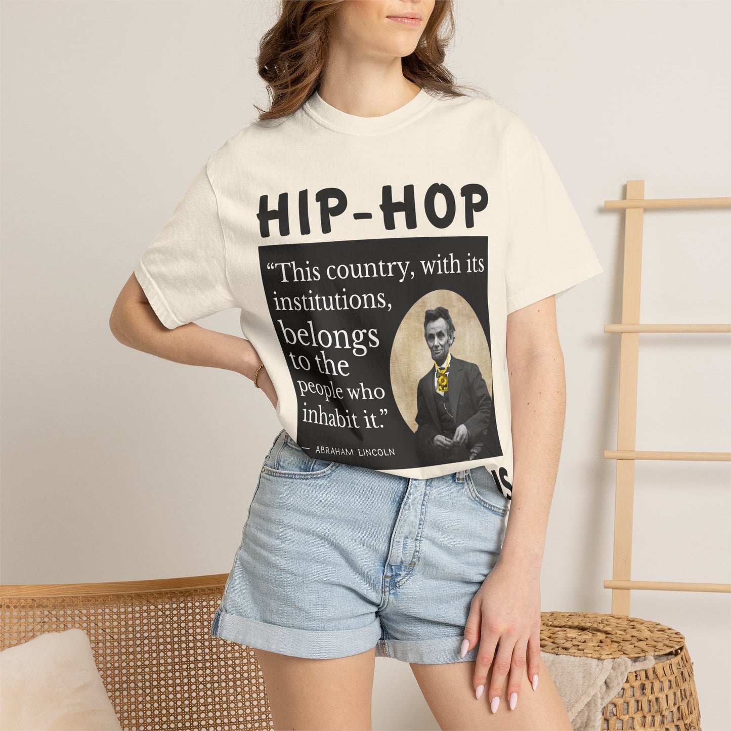 Political Quote T-Shirt — 'Hip-Hop Republicans' Graphic Tee with Historic Quote