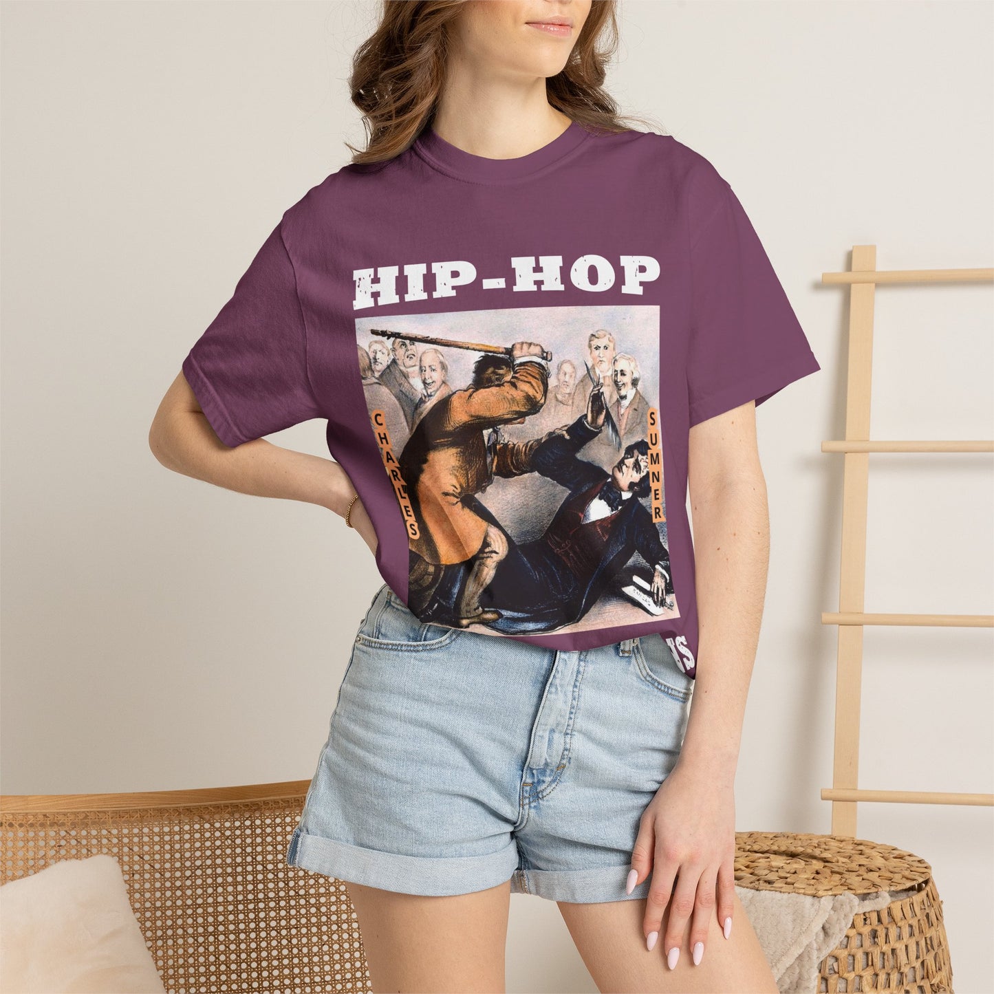 Artistic Vintage Poster T-Shirt — 'Chalet Summer' Graphic Tee