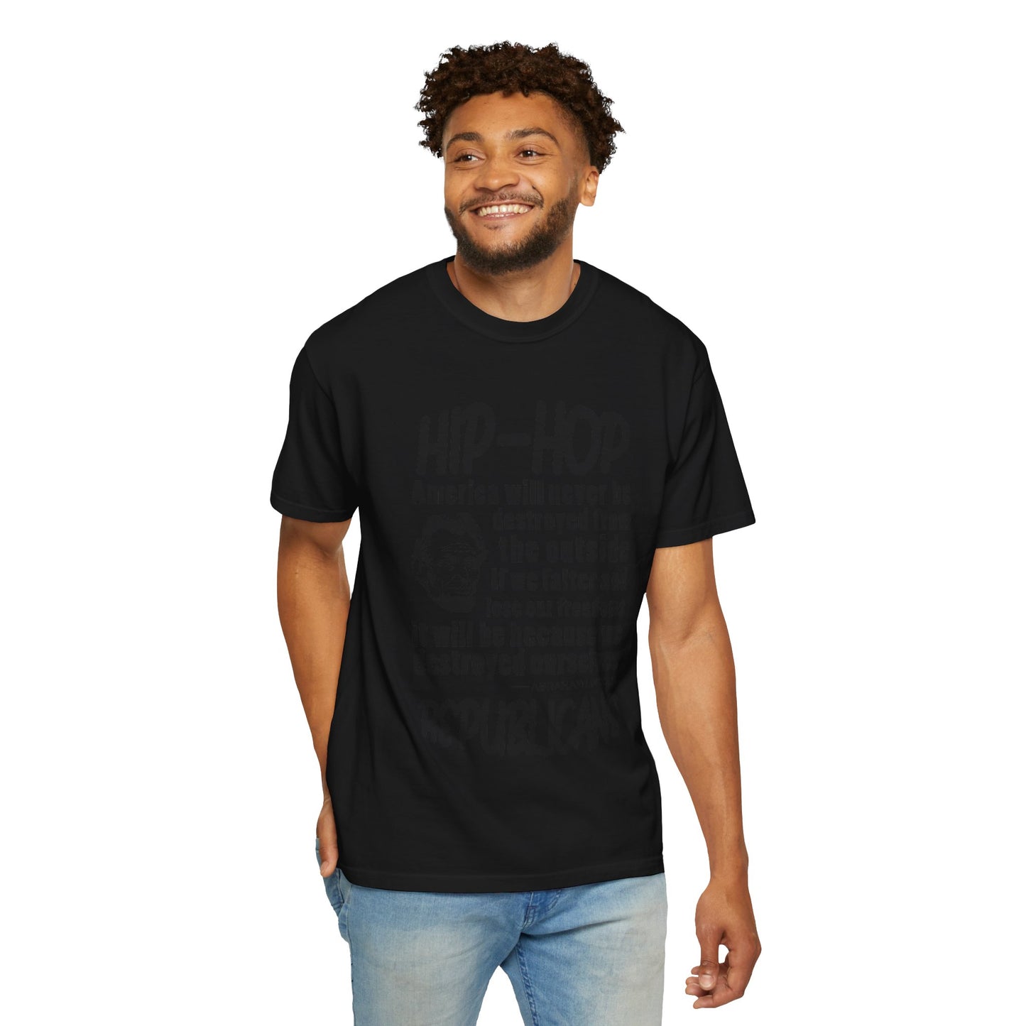 Hip-Hop Republicans Quote T-Shirt — Political Satire Tee with Lincoln Design