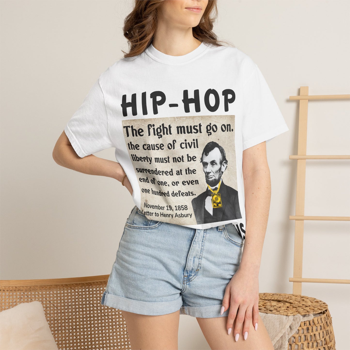 Hip-Hop Republicans T-Shirt — "The fight must go on" Lincoln Quote Tee
