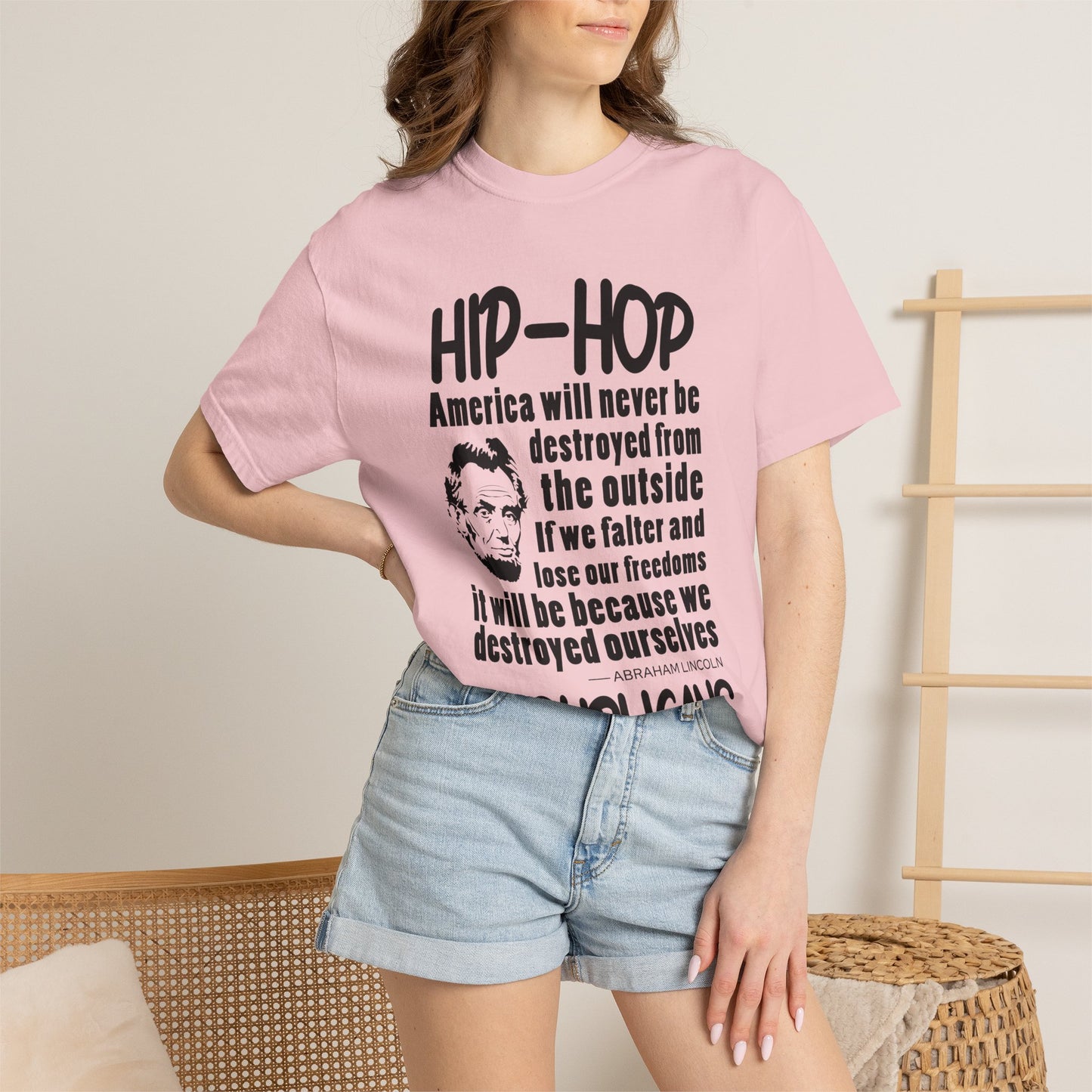 Hip-Hop Republicans Quote T-Shirt — Political Satire Tee with Lincoln Design