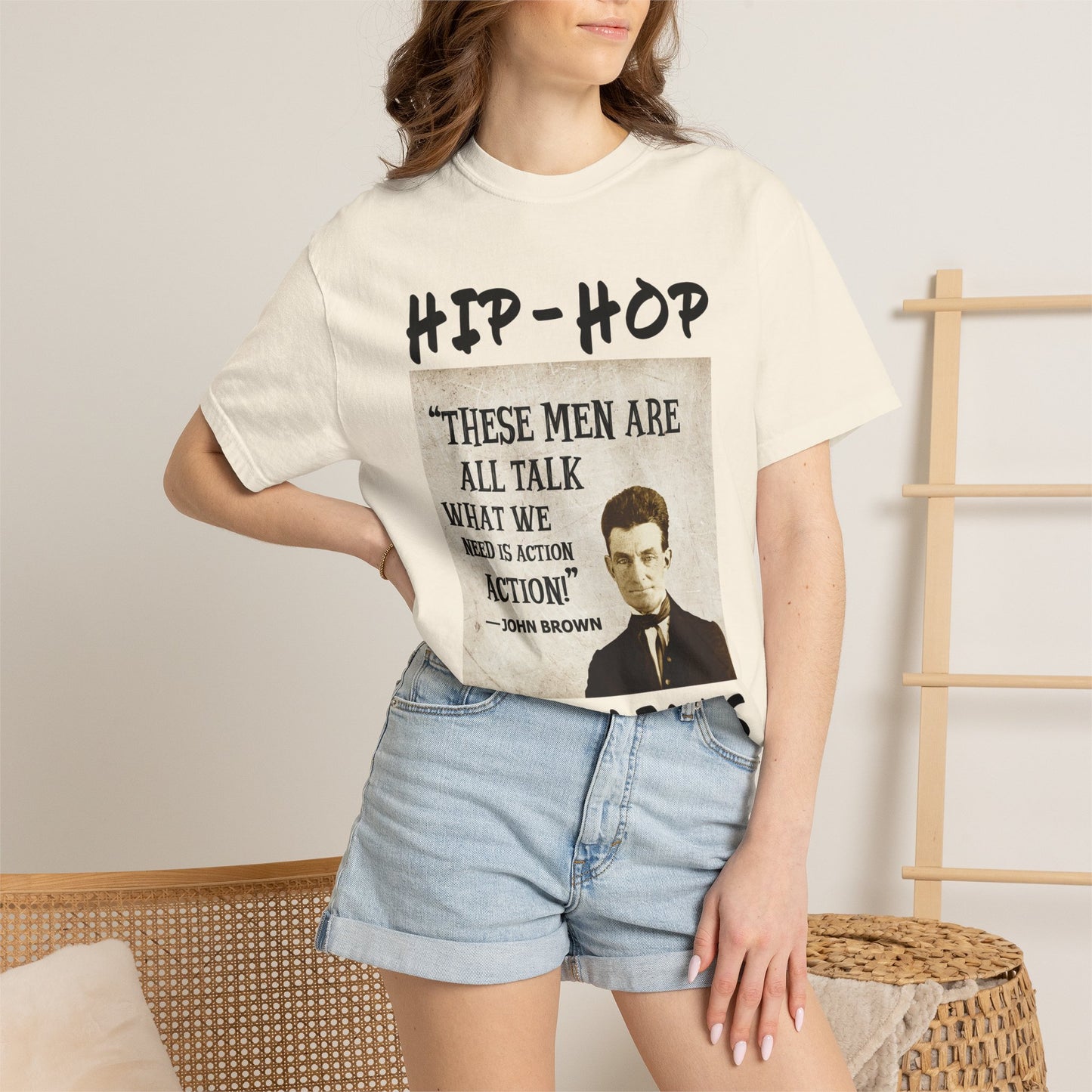 Hip-Hop Republicans T-Shirt — "These Men Are All Talk" John Brown Quote Graphic Tee