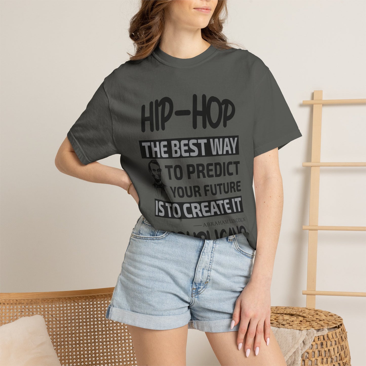 Hip-Hop Republicans T-Shirt — "The Best Way to Predict Your Future Is to Create It" Abraham Lincoln Quote