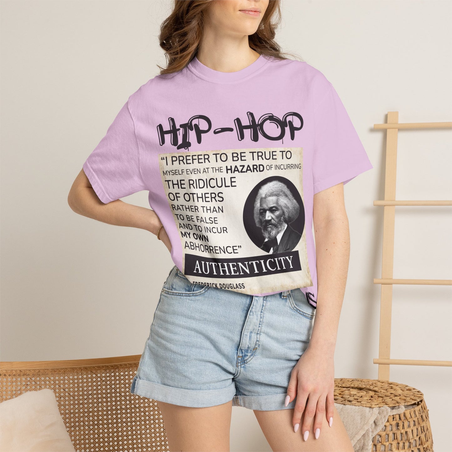 Hip-Hop Authenticity T-Shirt — Frederick Douglass Quote "I Prefer to Be True"