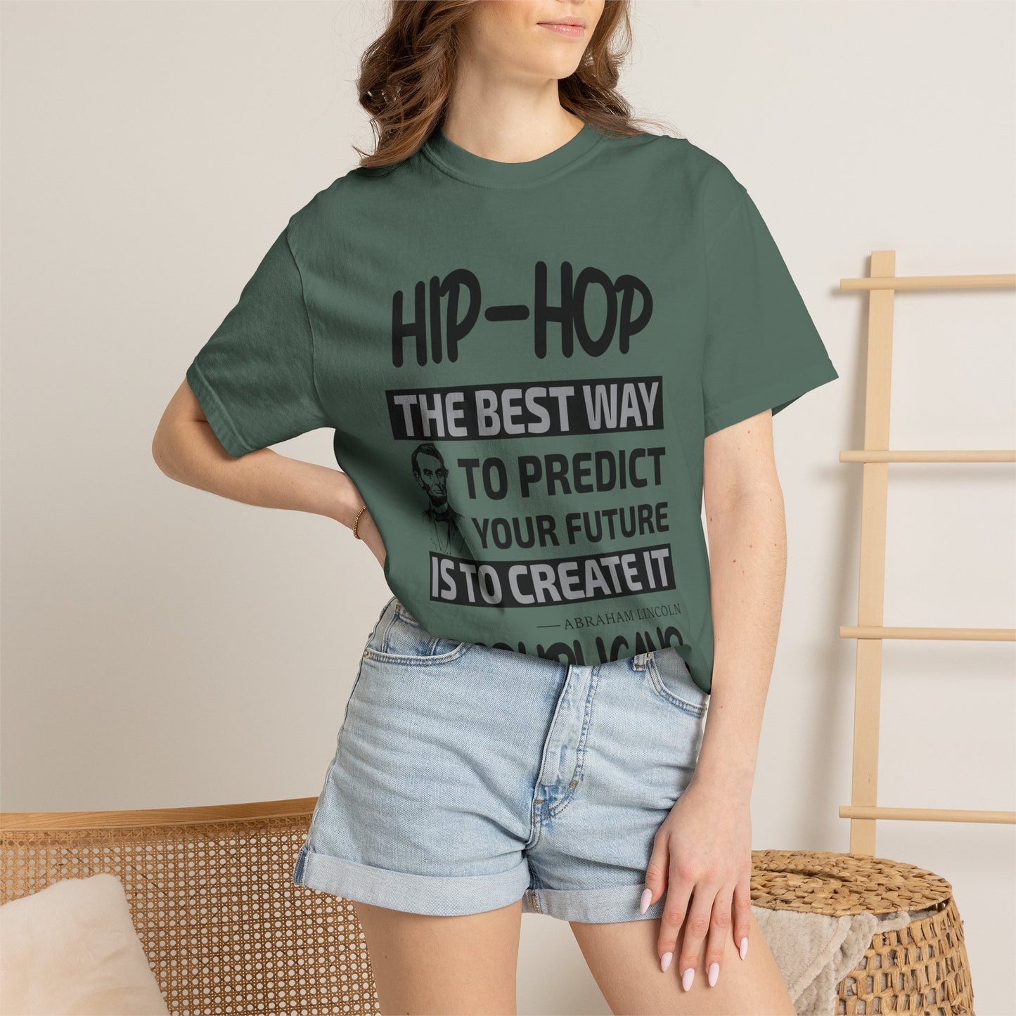 Hip-Hop Republicans T-Shirt — "The Best Way to Predict Your Future Is to Create It" Abraham Lincoln Quote