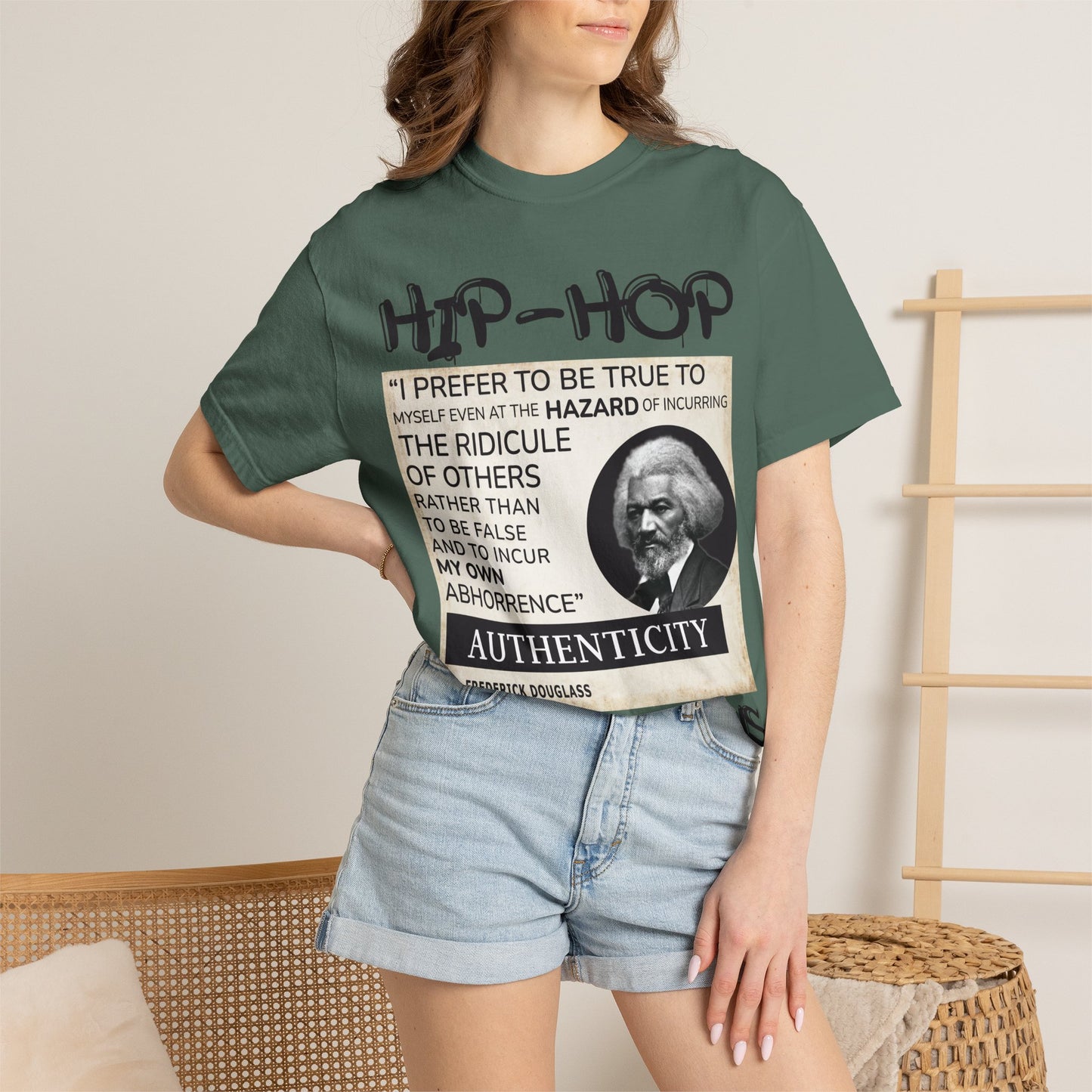 Hip-Hop Authenticity T-Shirt — Frederick Douglass Quote "I Prefer to Be True"