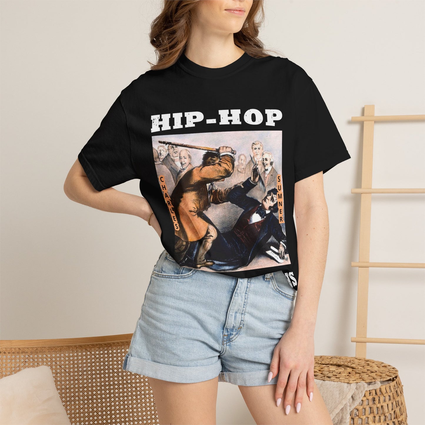 Artistic Vintage Poster T-Shirt — 'Chalet Summer' Graphic Tee