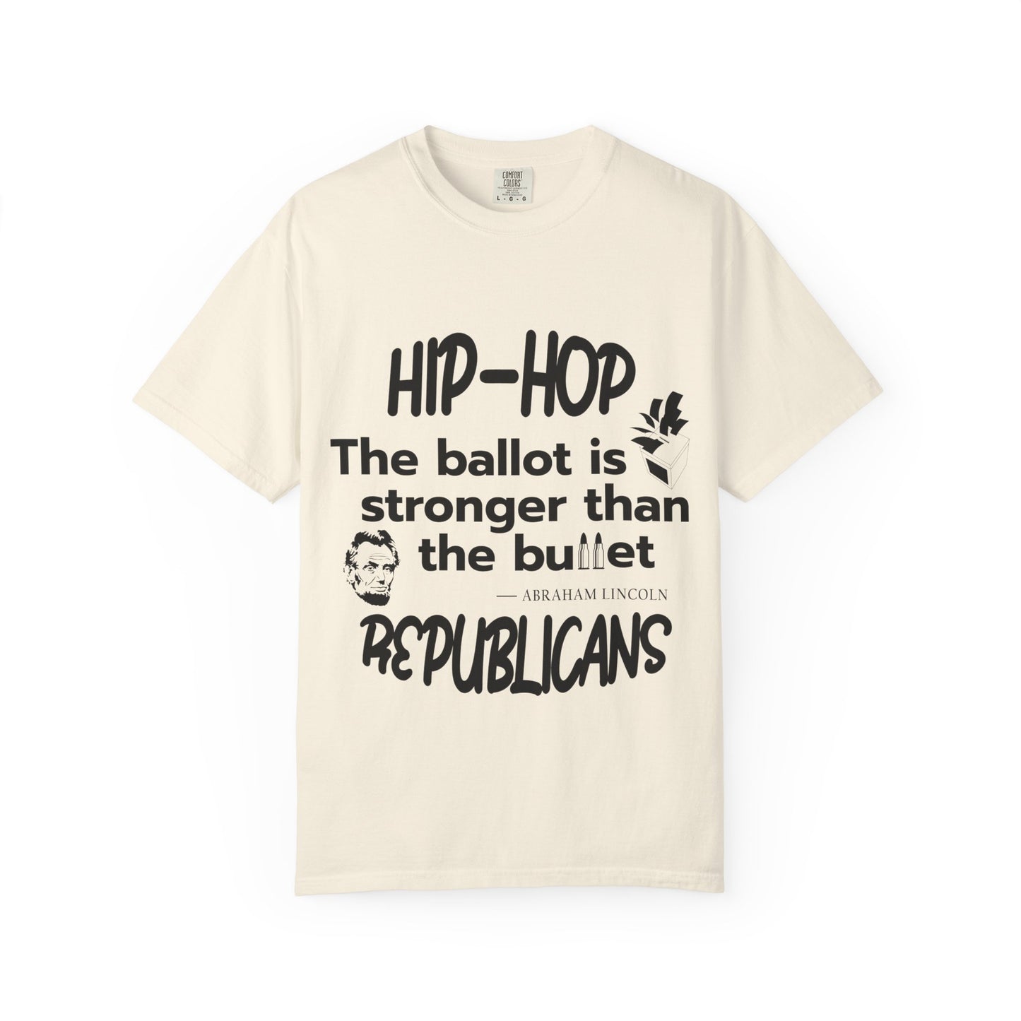 Political Statement T-Shirt — “The Ballot Is Stronger Than The Bullet” Hip-Hop Protest Tee