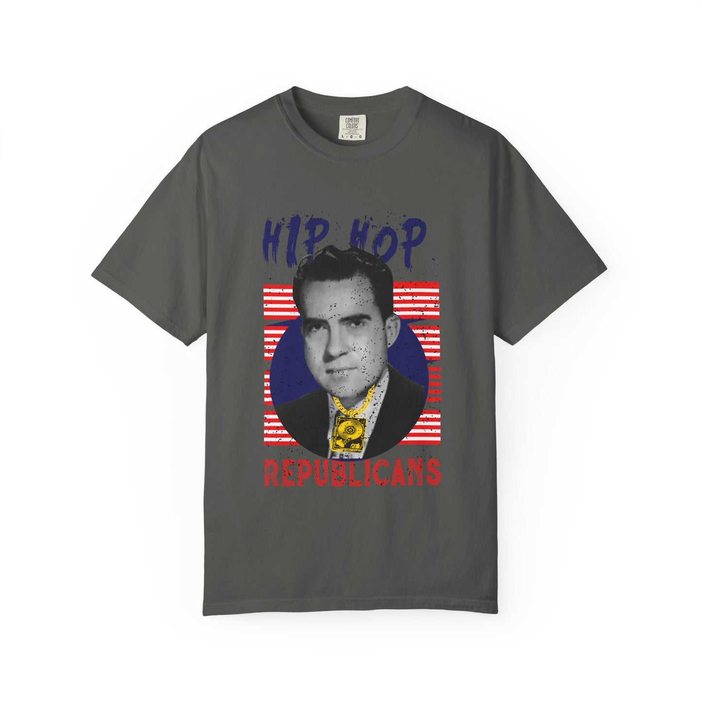 Hip Hop Republicans Graphic T-Shirt — Retro Political Parody Tee