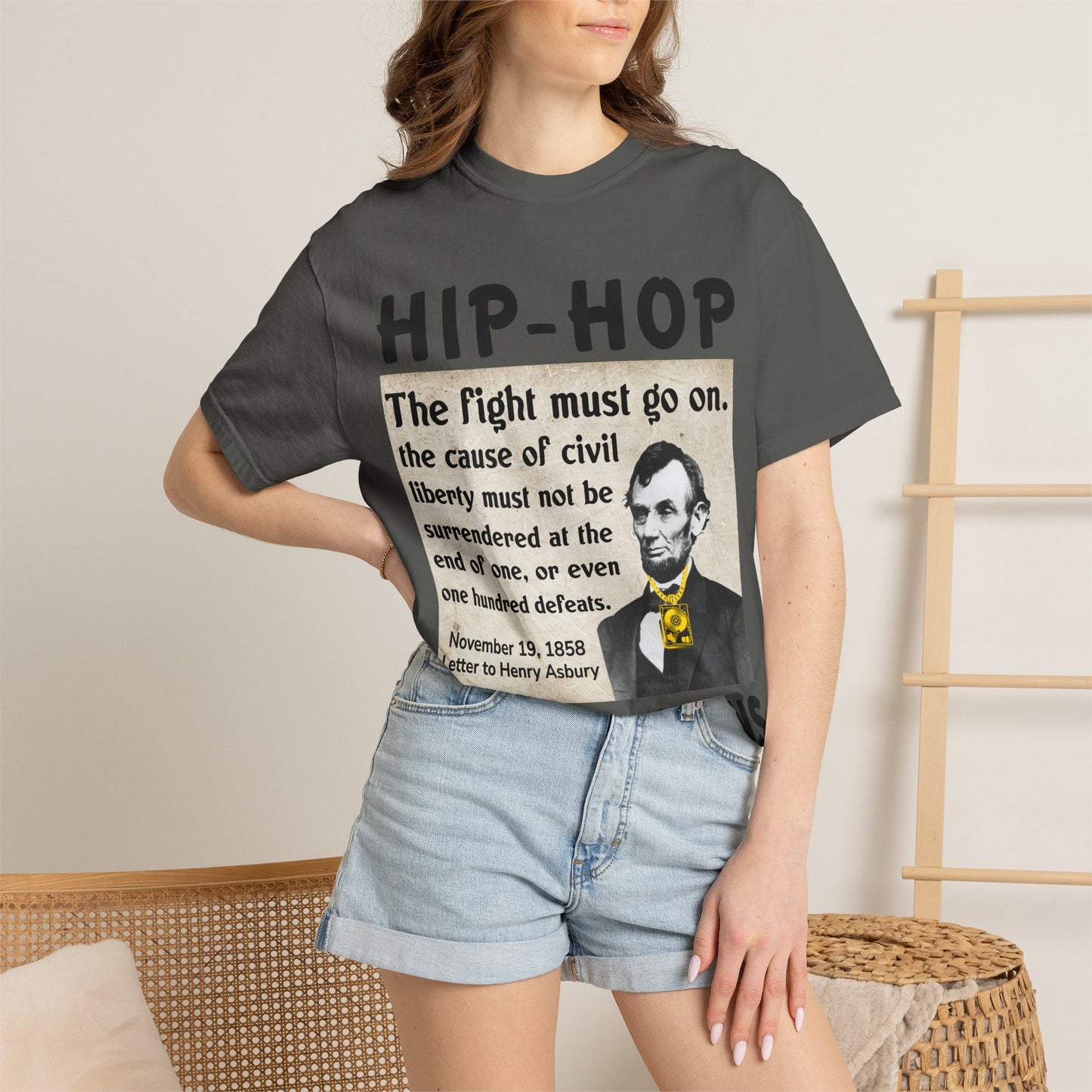 Hip-Hop Republicans T-Shirt — "The fight must go on" Lincoln Quote Tee
