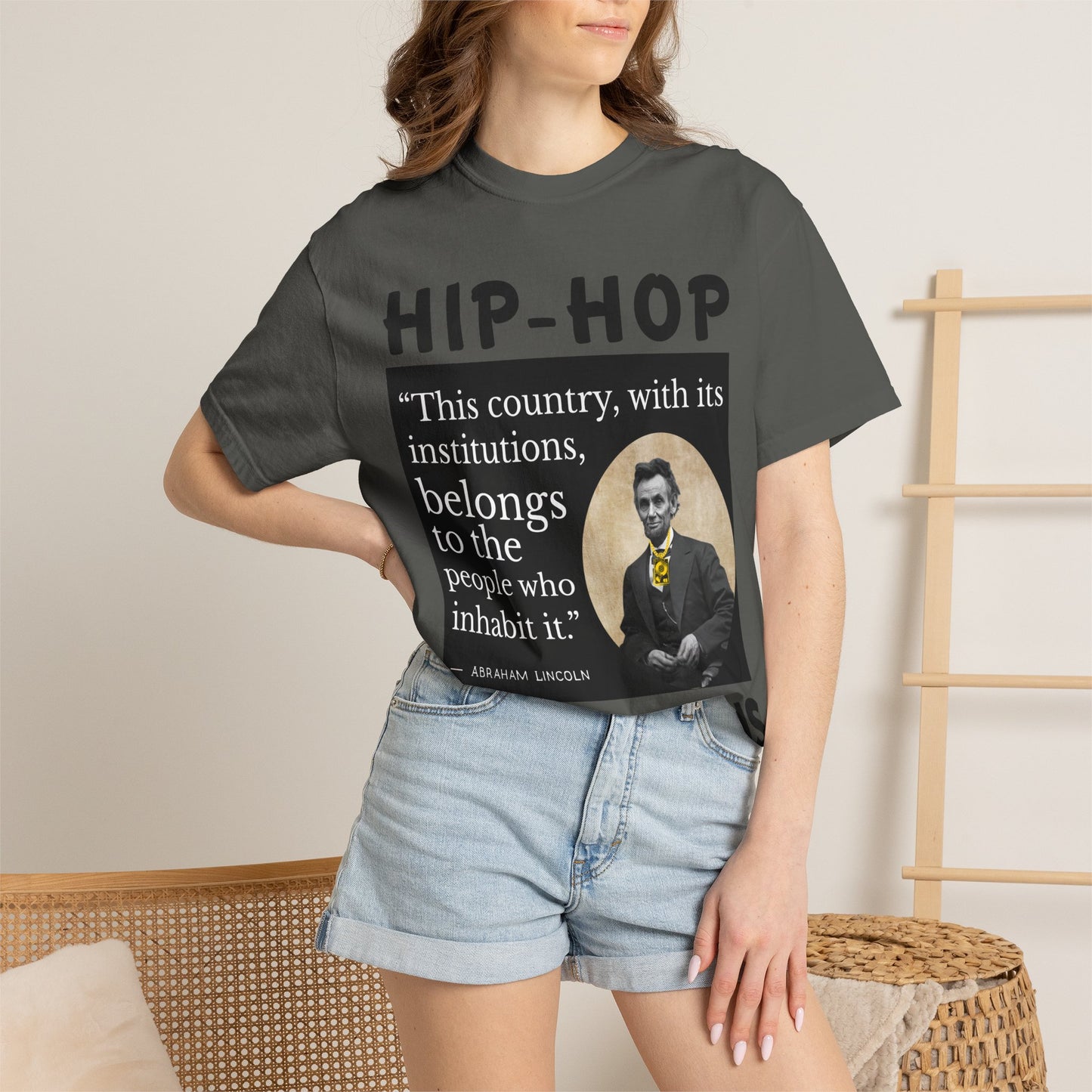Political Quote T-Shirt — 'Hip-Hop Republicans' Graphic Tee with Historic Quote